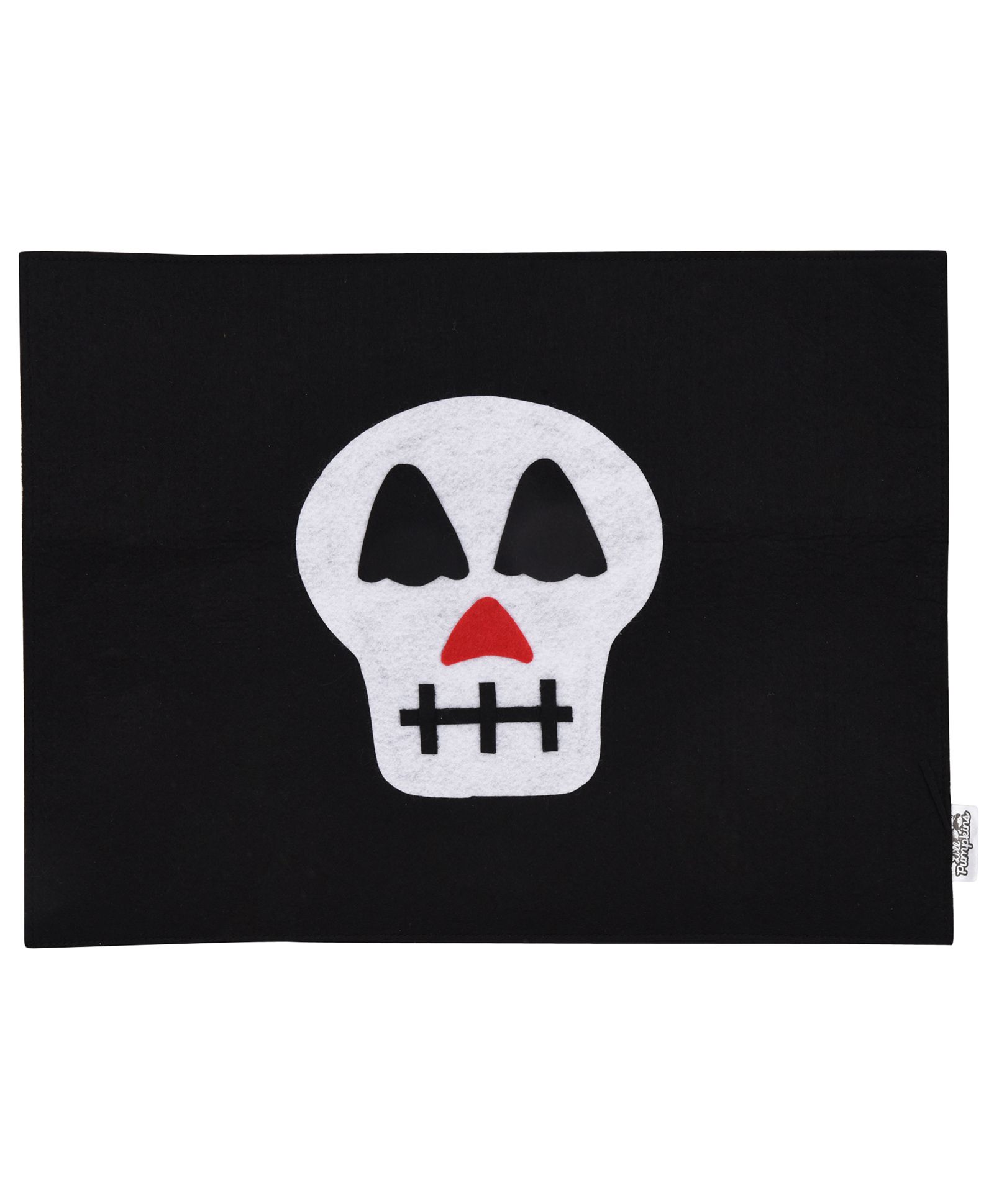 Li'll Pumpkins Halloween skull Place Mat - Black & White-picture-55