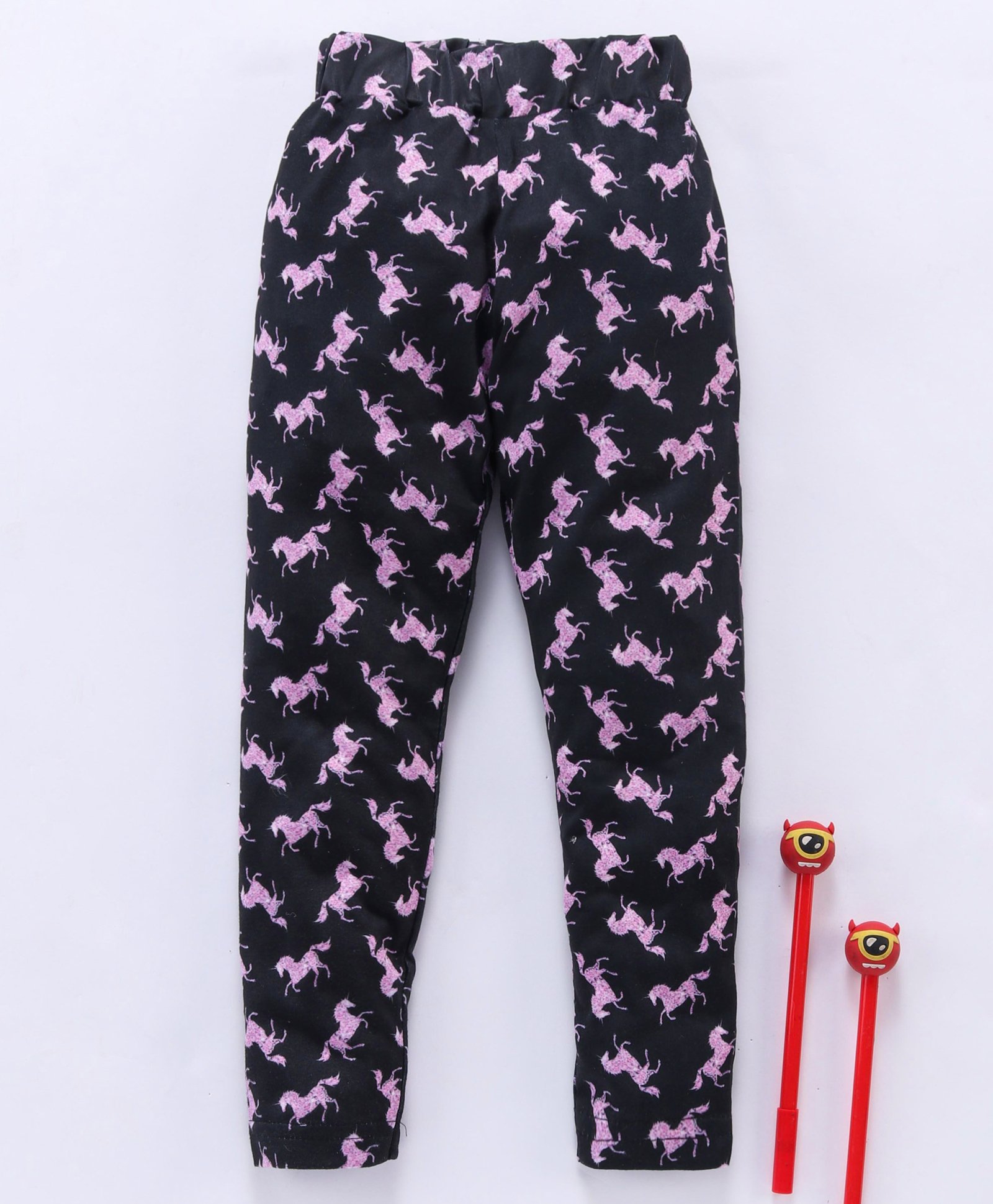 Eteenz Full Length Leggings Horse Print - Black-picture-26