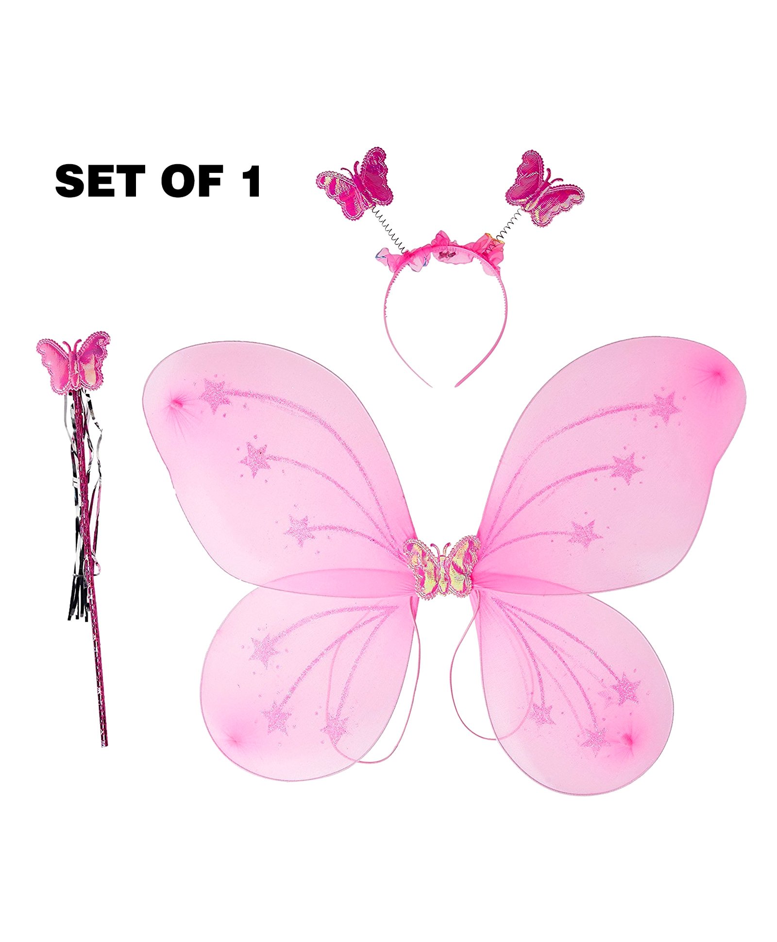 Contact Baby 3 Pc Set Girls Love Butterflies PJ Bodysuit and Bib Pink Butterfly