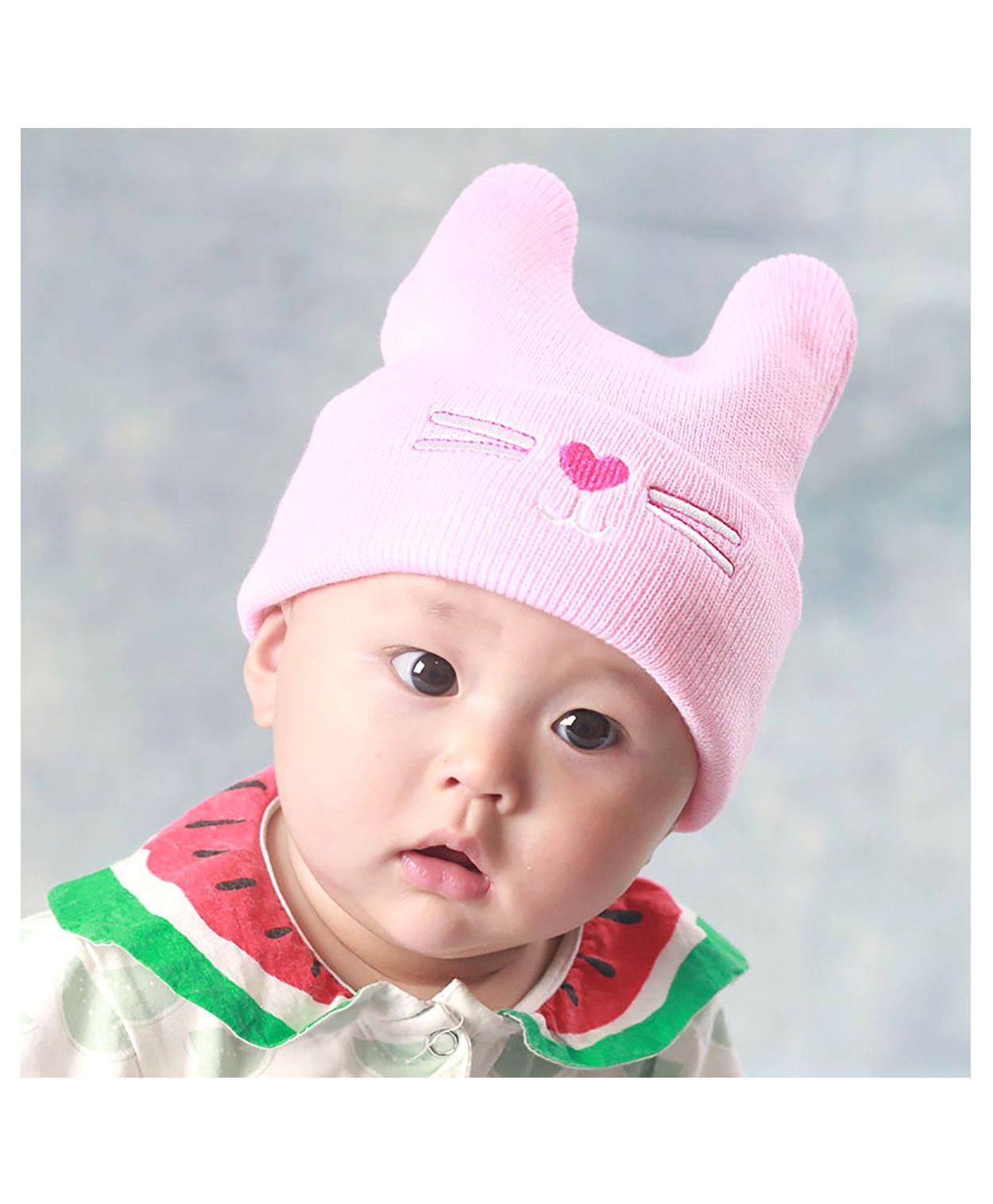 Syga Knitted Woolen Cap - Pink-image-23