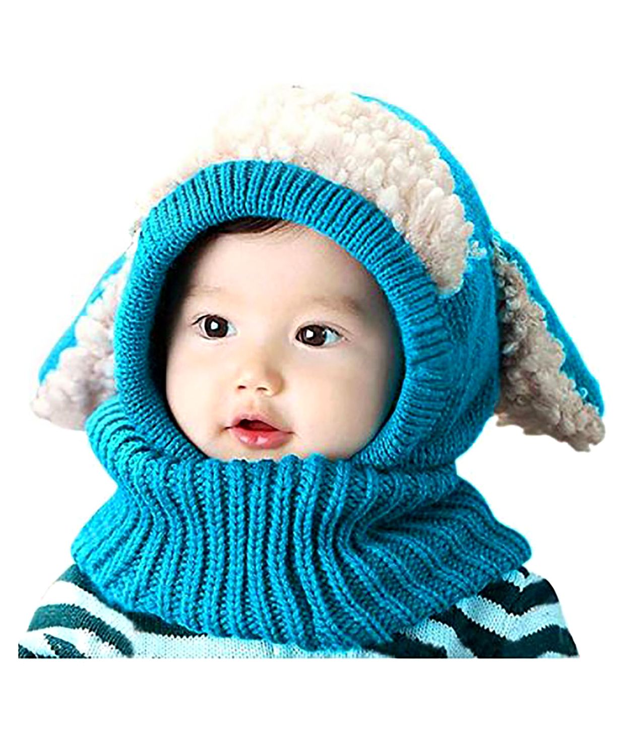 Syga Knitted Woolen Dog Design Cap - Blue-image-22