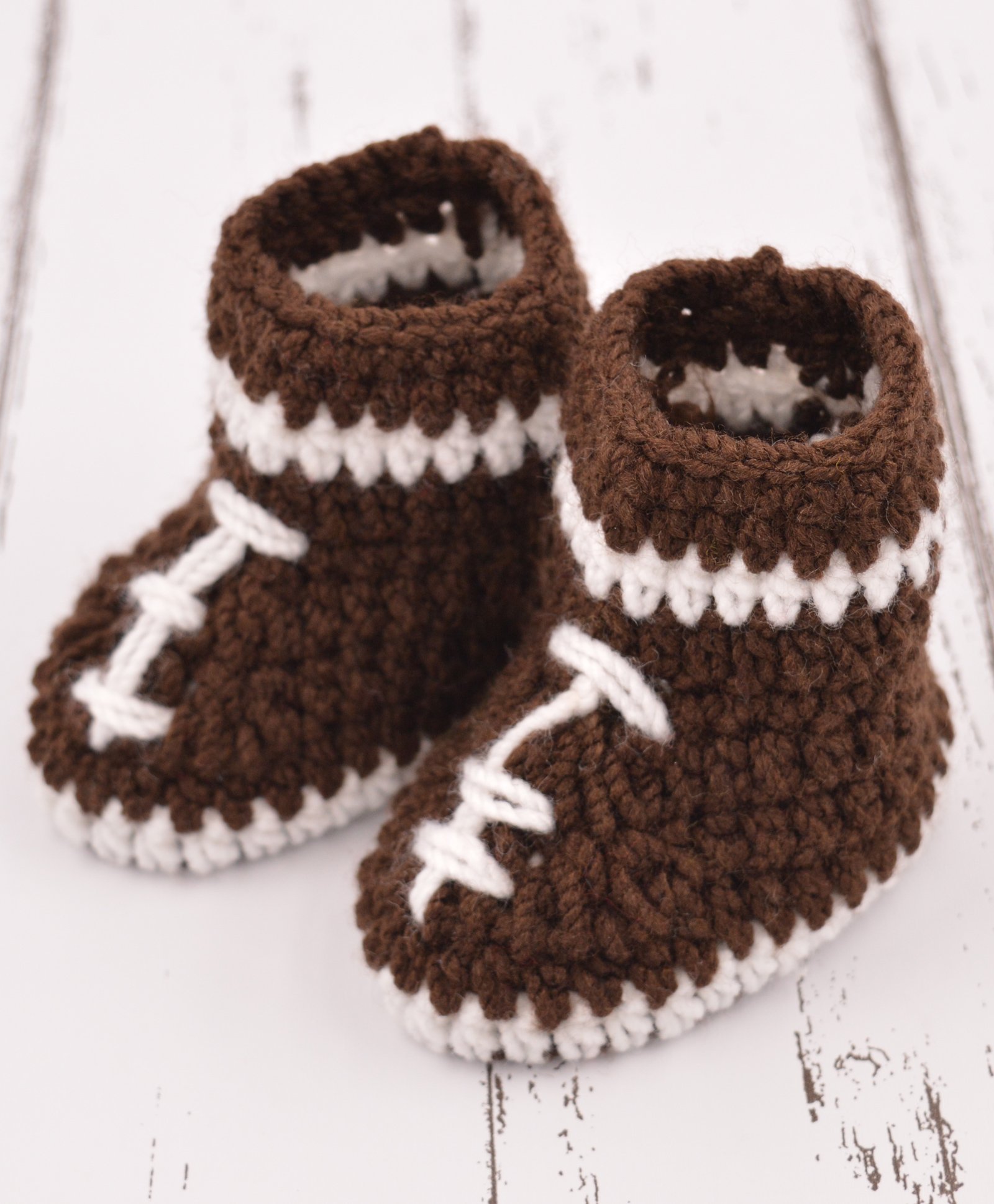 Love Crochet Art Dual Shaded Crochet Booties - Brown-picture-46