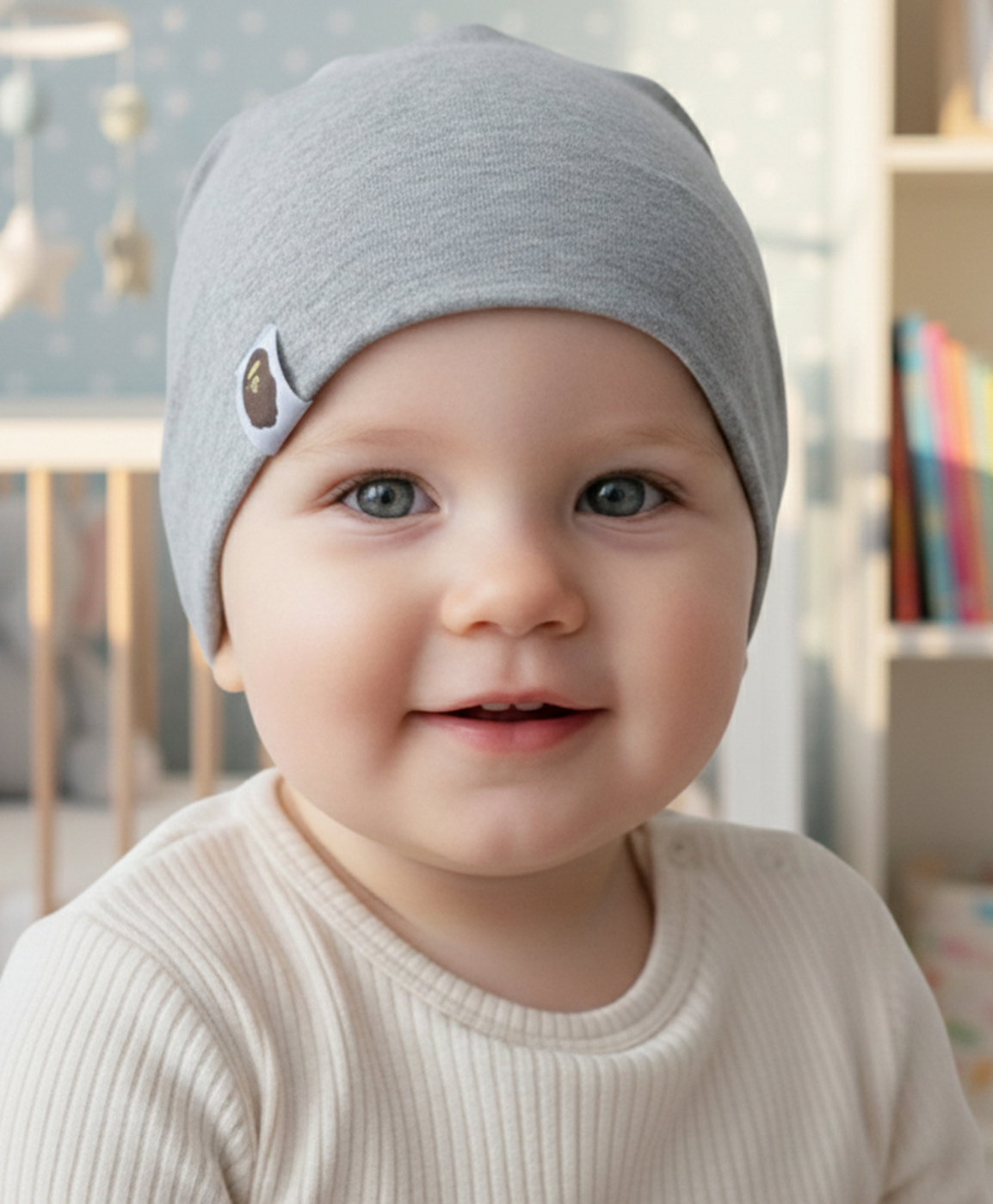 Syga Small Knitted Cap Grey - Circumference 40 to 55 cm-picture-22
