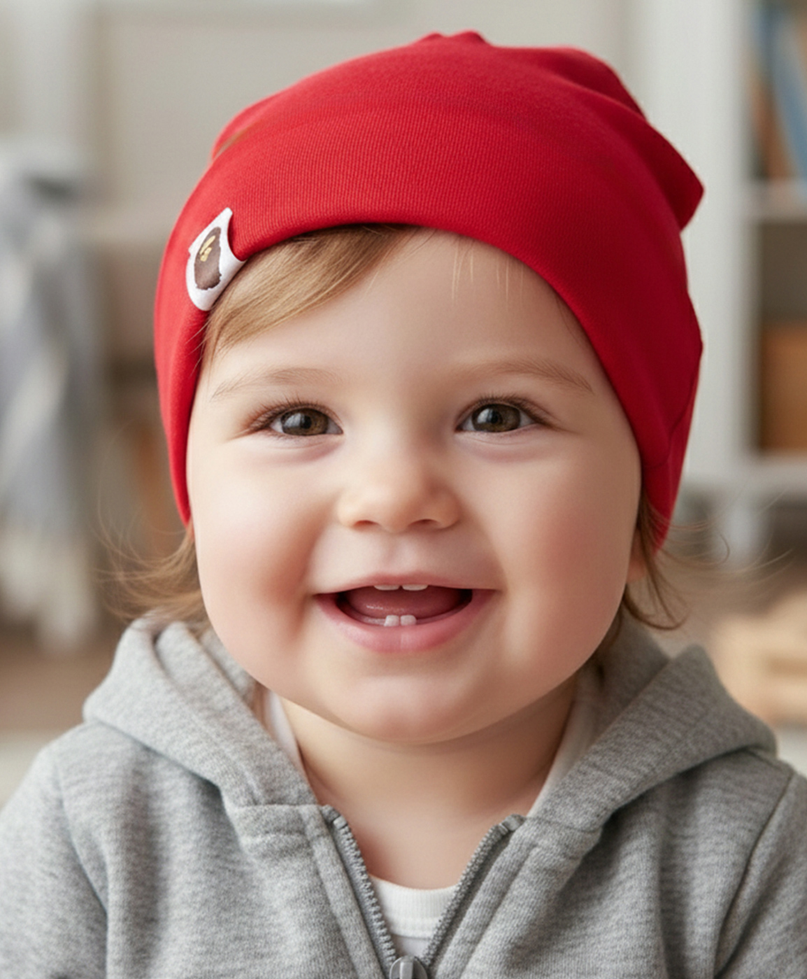Syga Small Knitted Cap Red - Circumference 40 to 55 cm-image-34