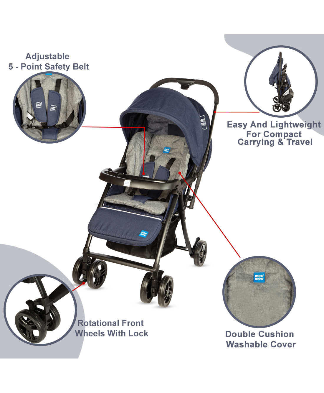 mee mee pram folding