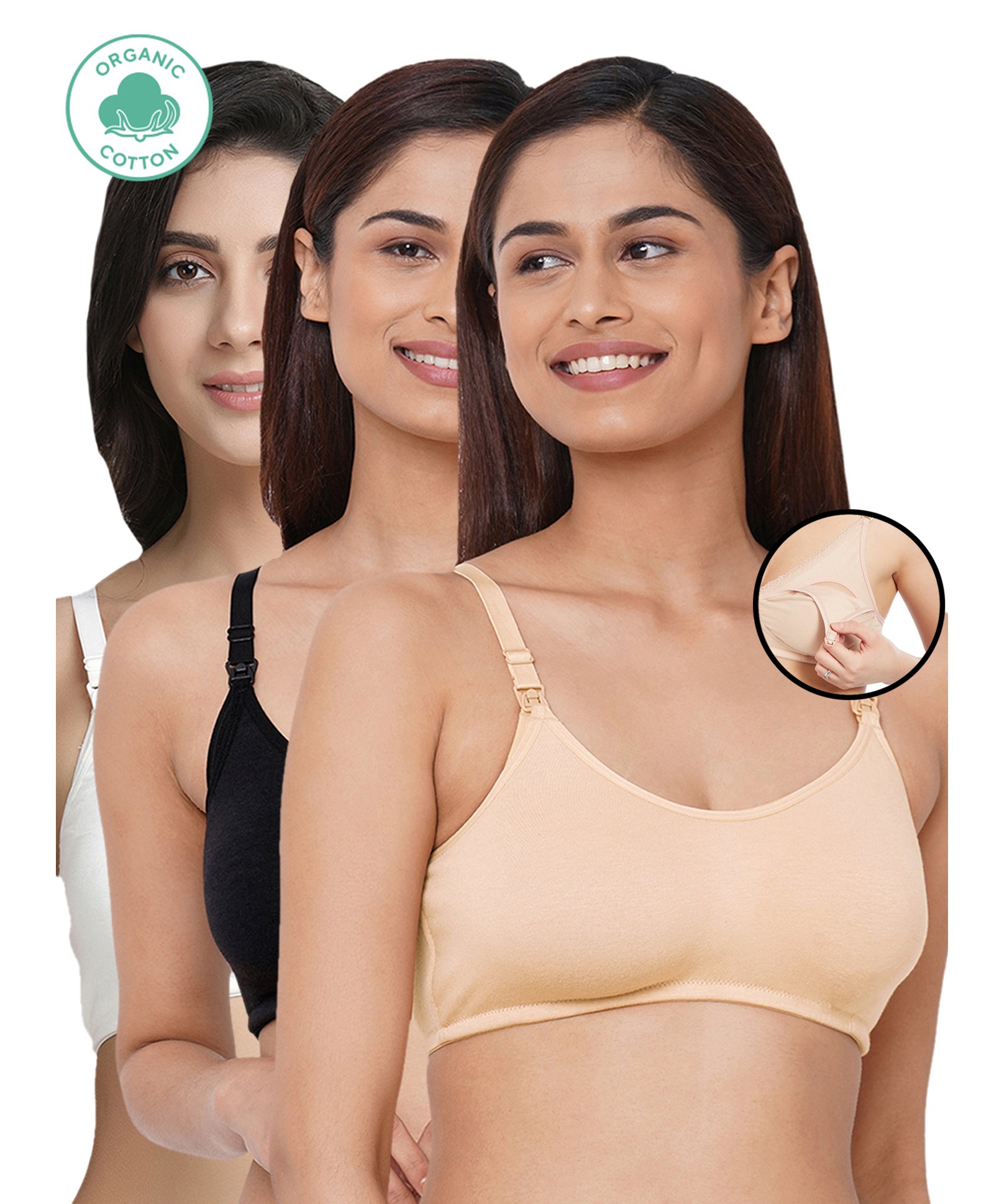 Inner Sense Organic Antimicrobial Soft Maternity Bra - Multicolor-image-31