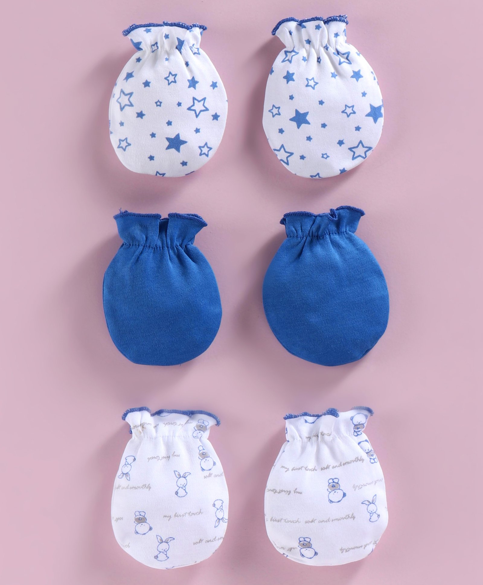 solid color baby mittens