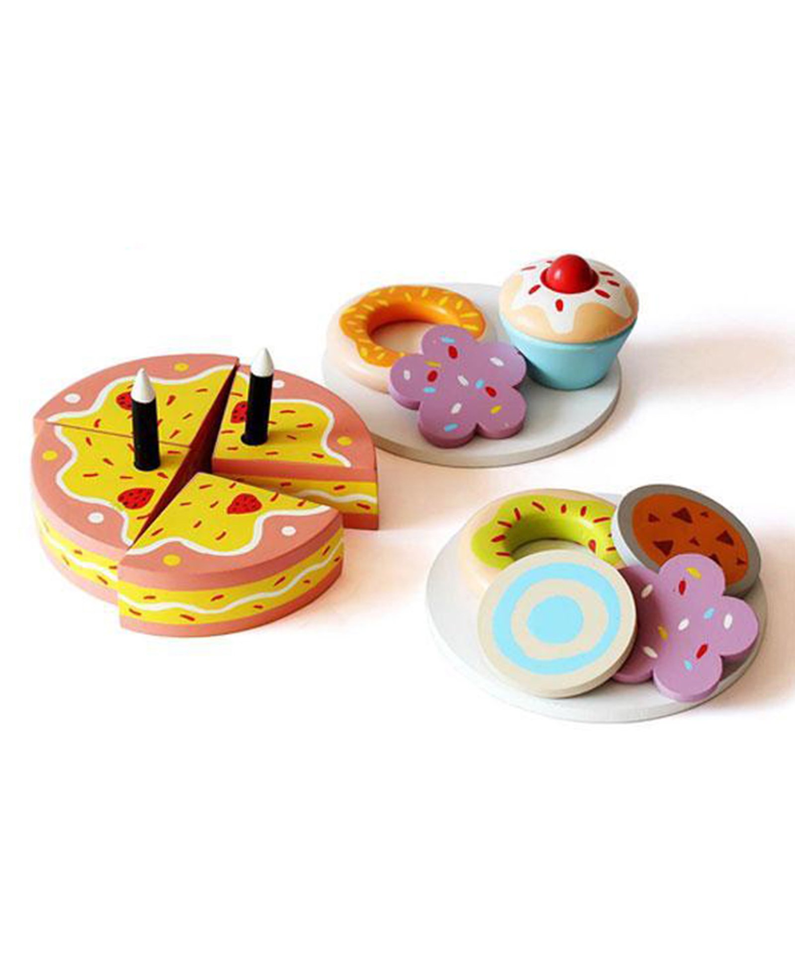 Shumee Wooden Dessert Set Multicolour - 15 Pieces-picture-25