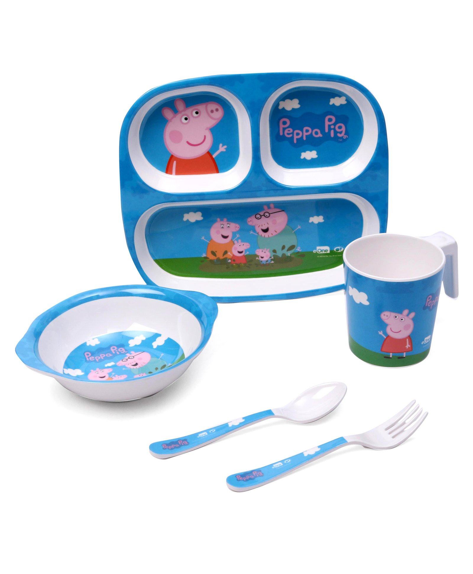 Peppa Pig Print Feeding Set Pack of 5 