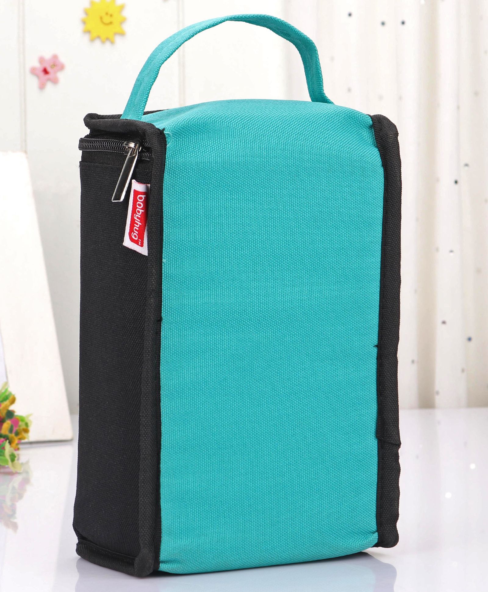 Babyhug Insulated Feeding Bottle Cover for 2 Bottles - Turquoise-image-5