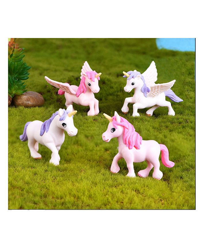 Skylofts Cute Unicorn Miniatures Garden Decoration Gifts - Pack of 4-image-48