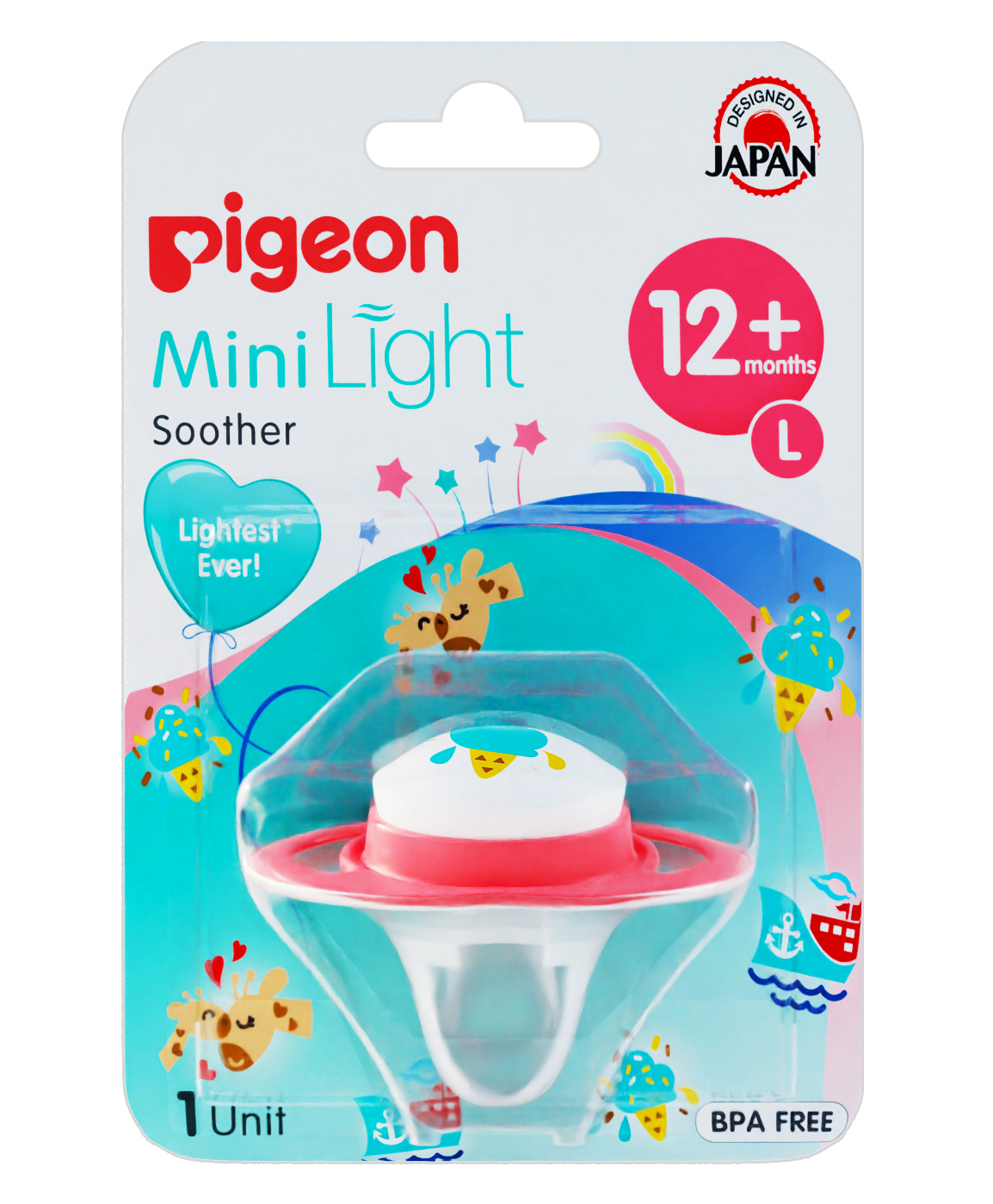 Pigeon Minilight Soother Large Size Float Print - Pink-picture-12
