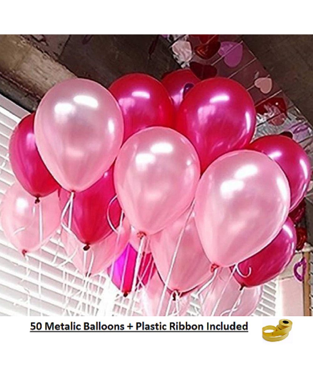 Shopperskart Metallic Balloons Red Pink - Pack of 50-image-6