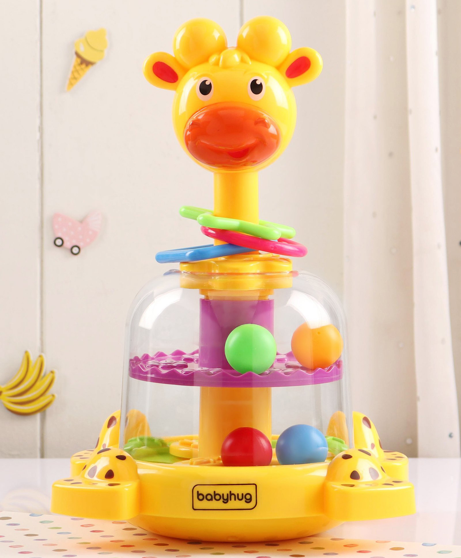 spinning baby toys above crib