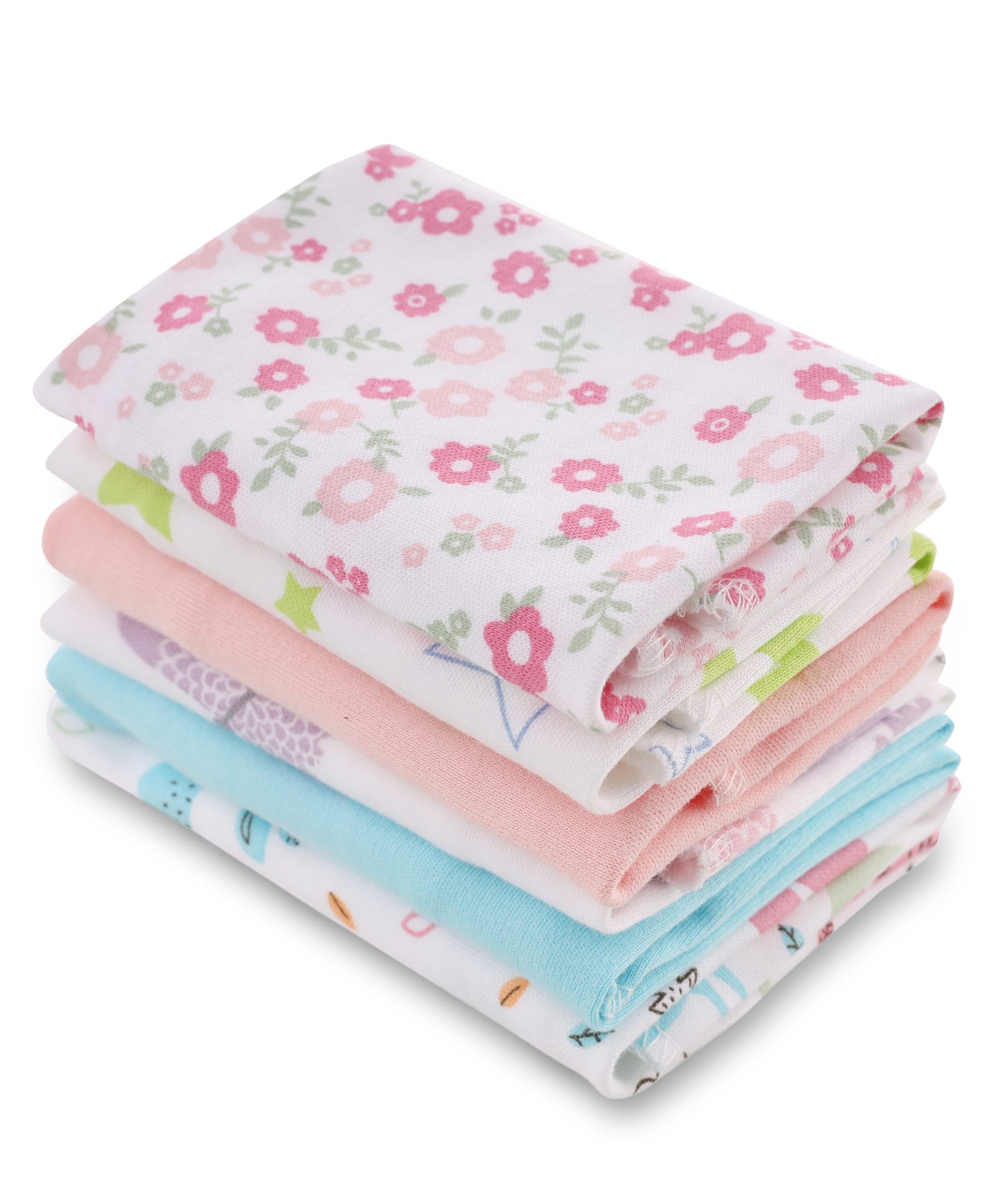 Babyhug 100% Cotton Wash Cloth Pack of 6 - Multicolor