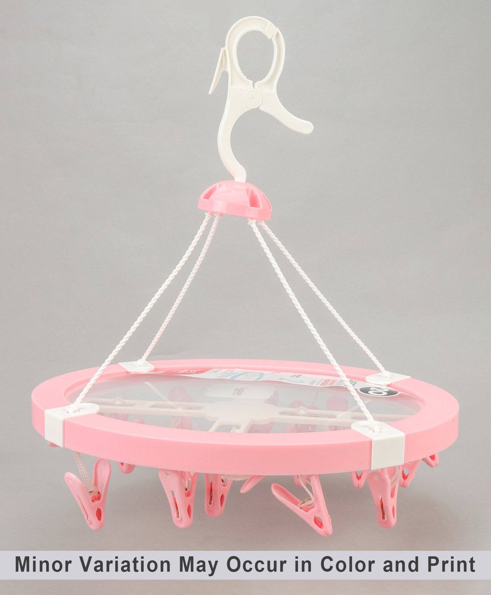Circular Shaped Hanger With Hook 20 Clips (Colour & Print May Vary)-image-48