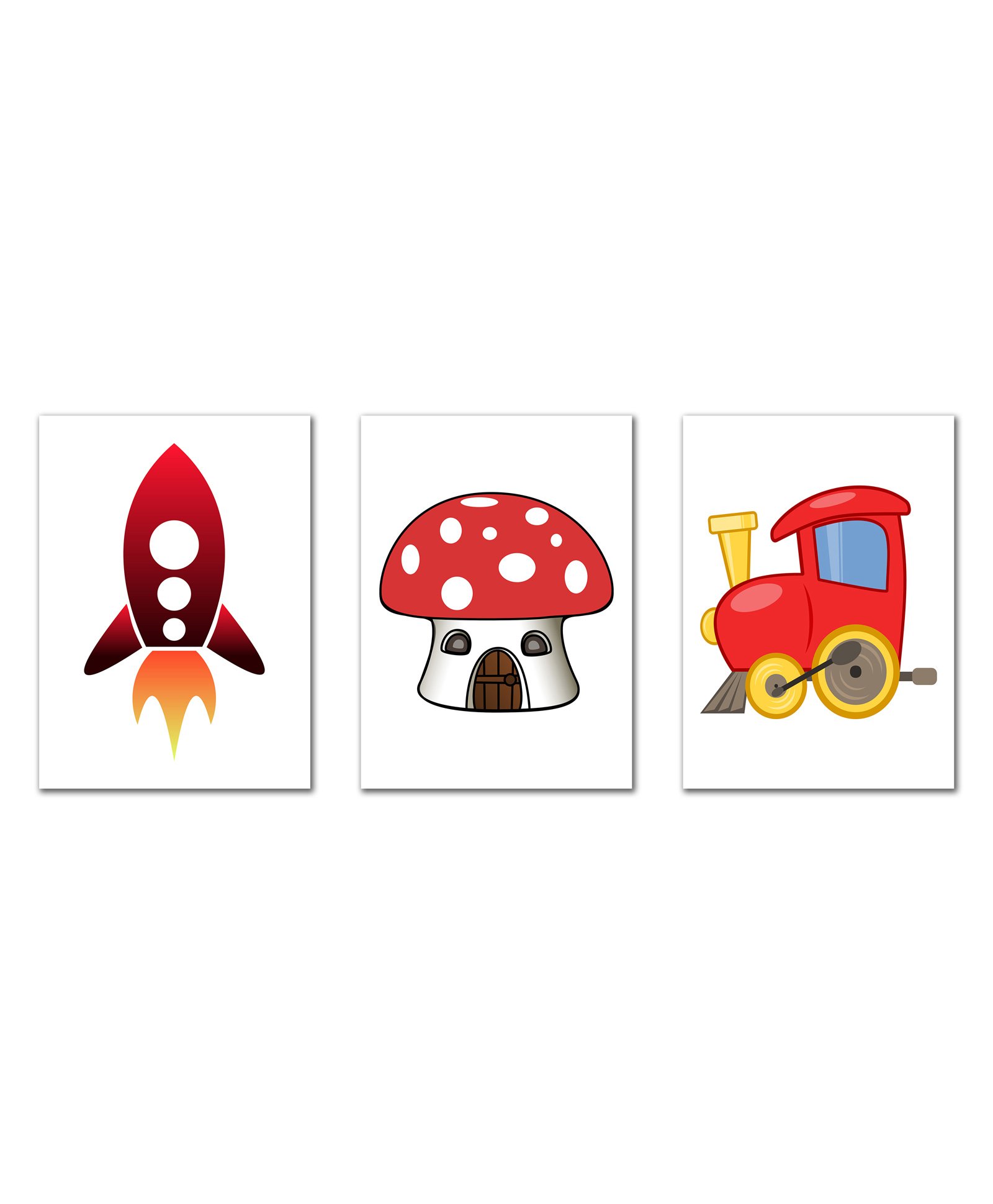 Wens Cartoon Set of 3 Sparkle Laminated Kids Wall Panels - Multicolor-picture-34