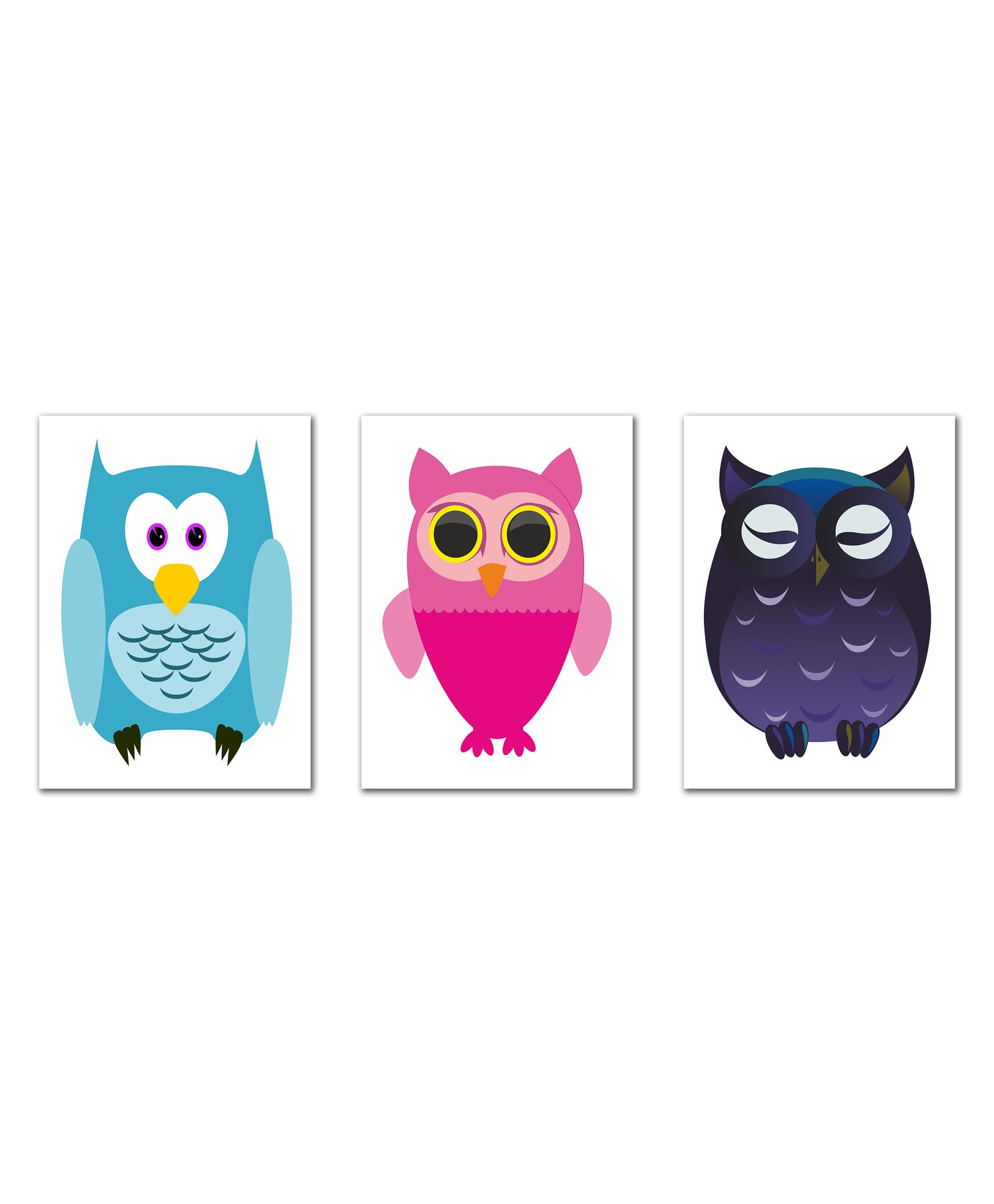 Wens Owl Creation Set of 3 Sparkle Laminated Kids Wall Panels - Multicolor-picture-33