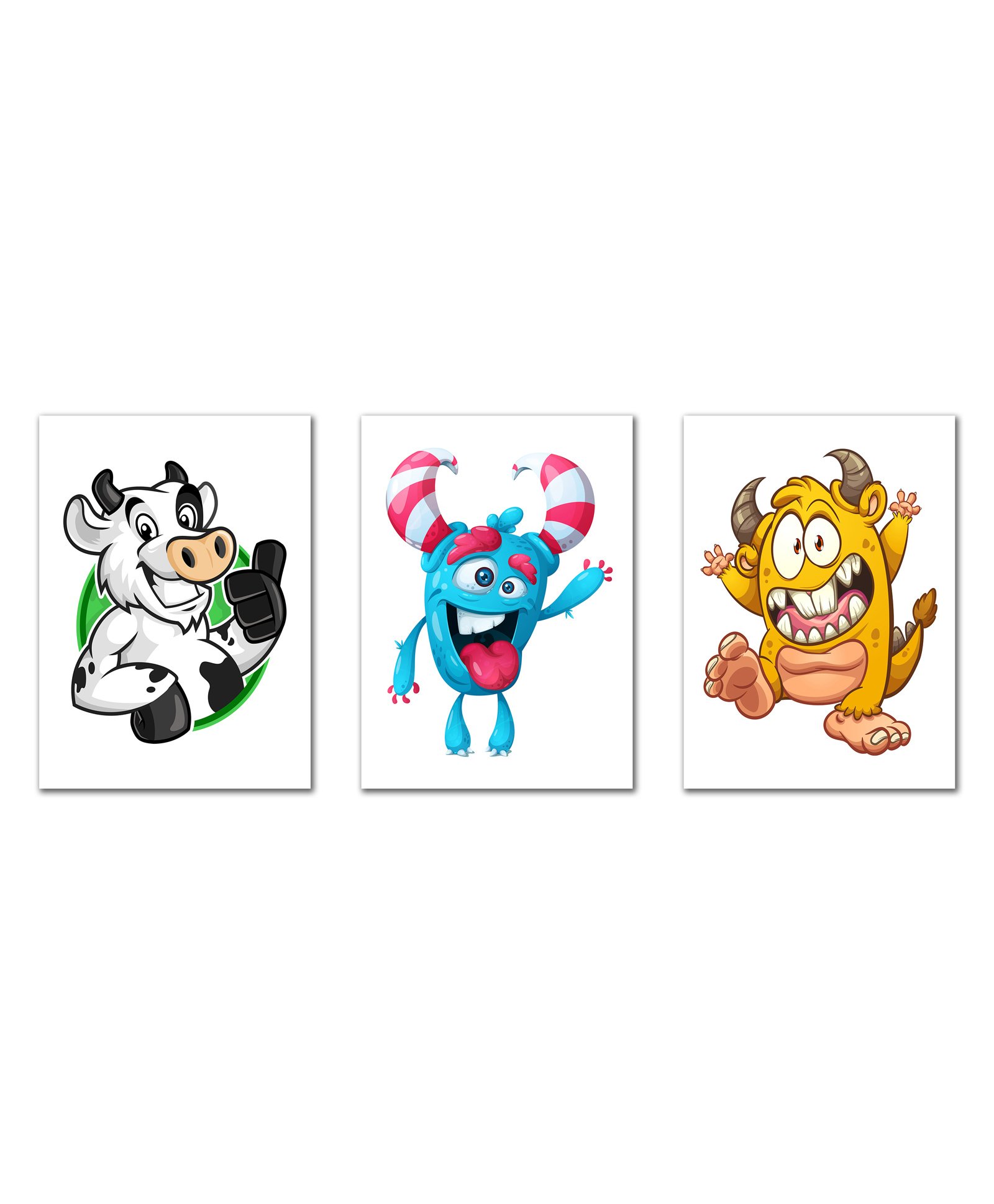 Wens Sparkle Laminated Kids Wall Panels Animals Nursery Theme Set of 3 - Multicolor-image-20
