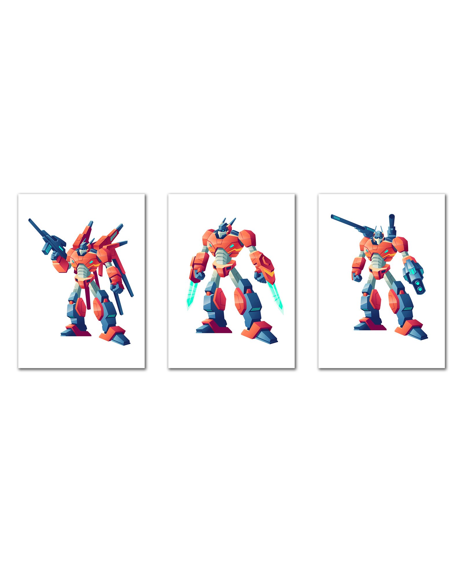 Wens Sparkle Laminated Kids Wall Panels Transformers Theme Set of 3 - Multicolor-picture-22