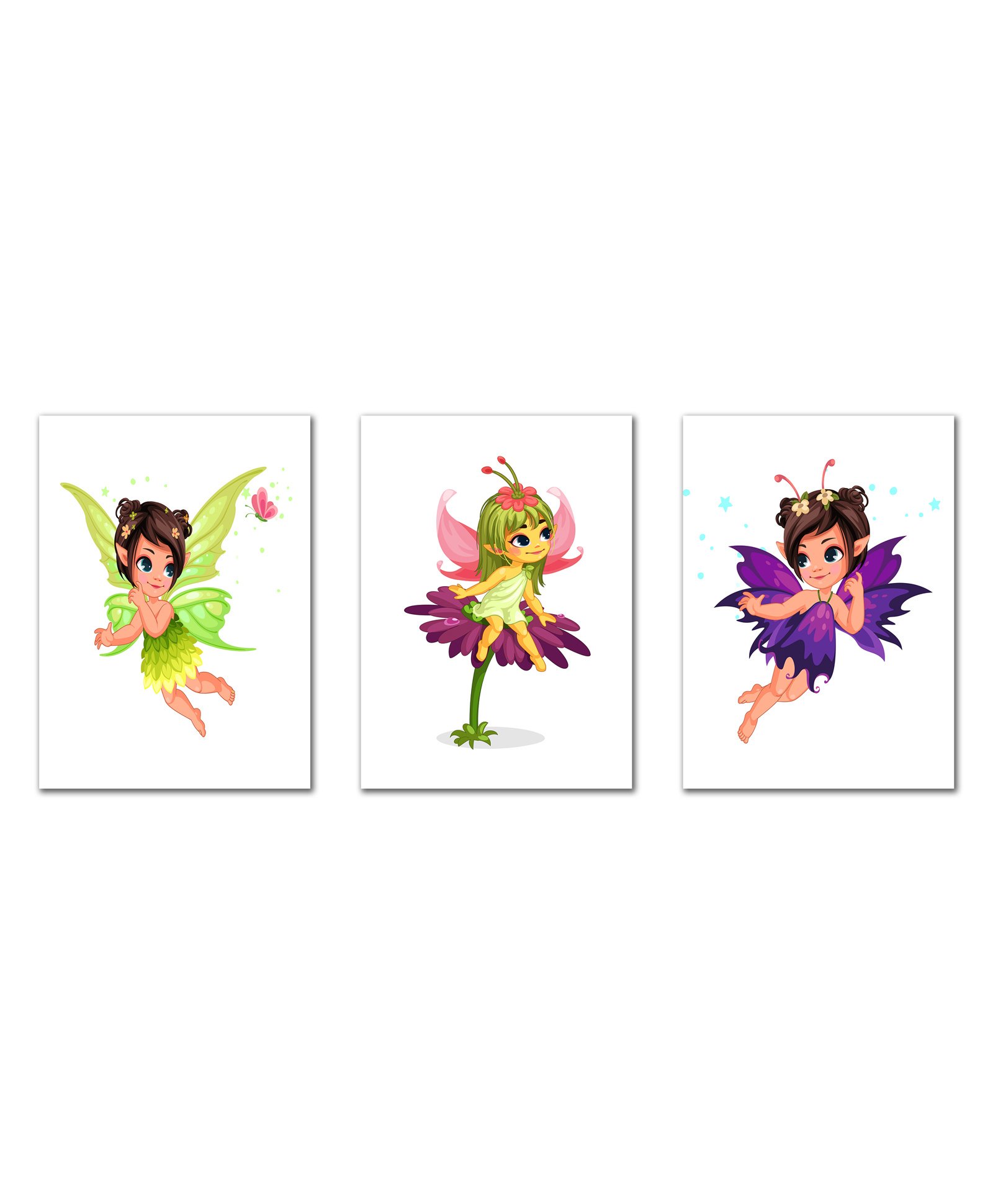 Wens Laminated Kids Wall Panels Little Fairy Set of 3 - Multicolour-image-28