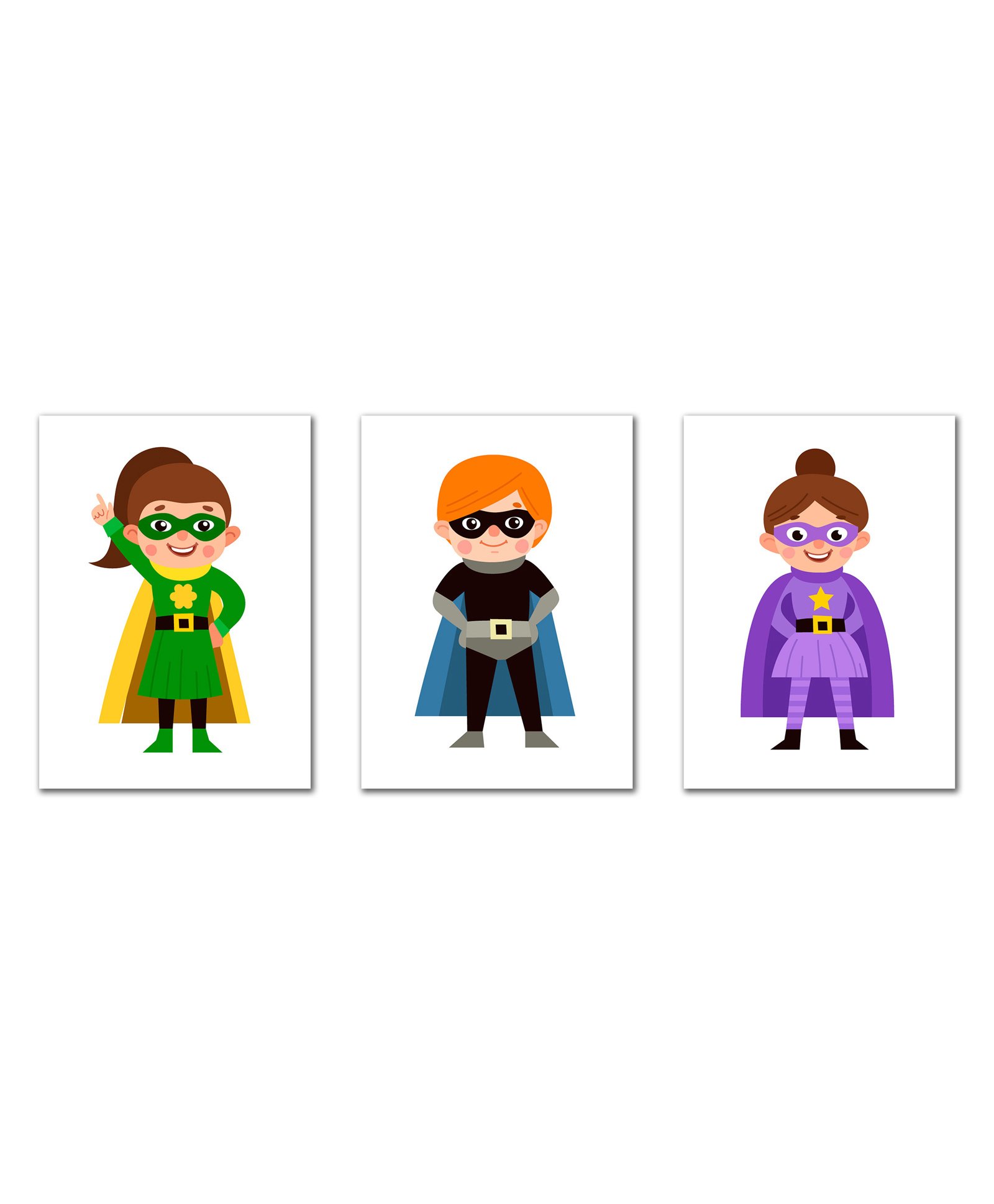 Wens Laminated Kids Wall Panels Super Hero & Women Set of 3 - Purple-picture-11
