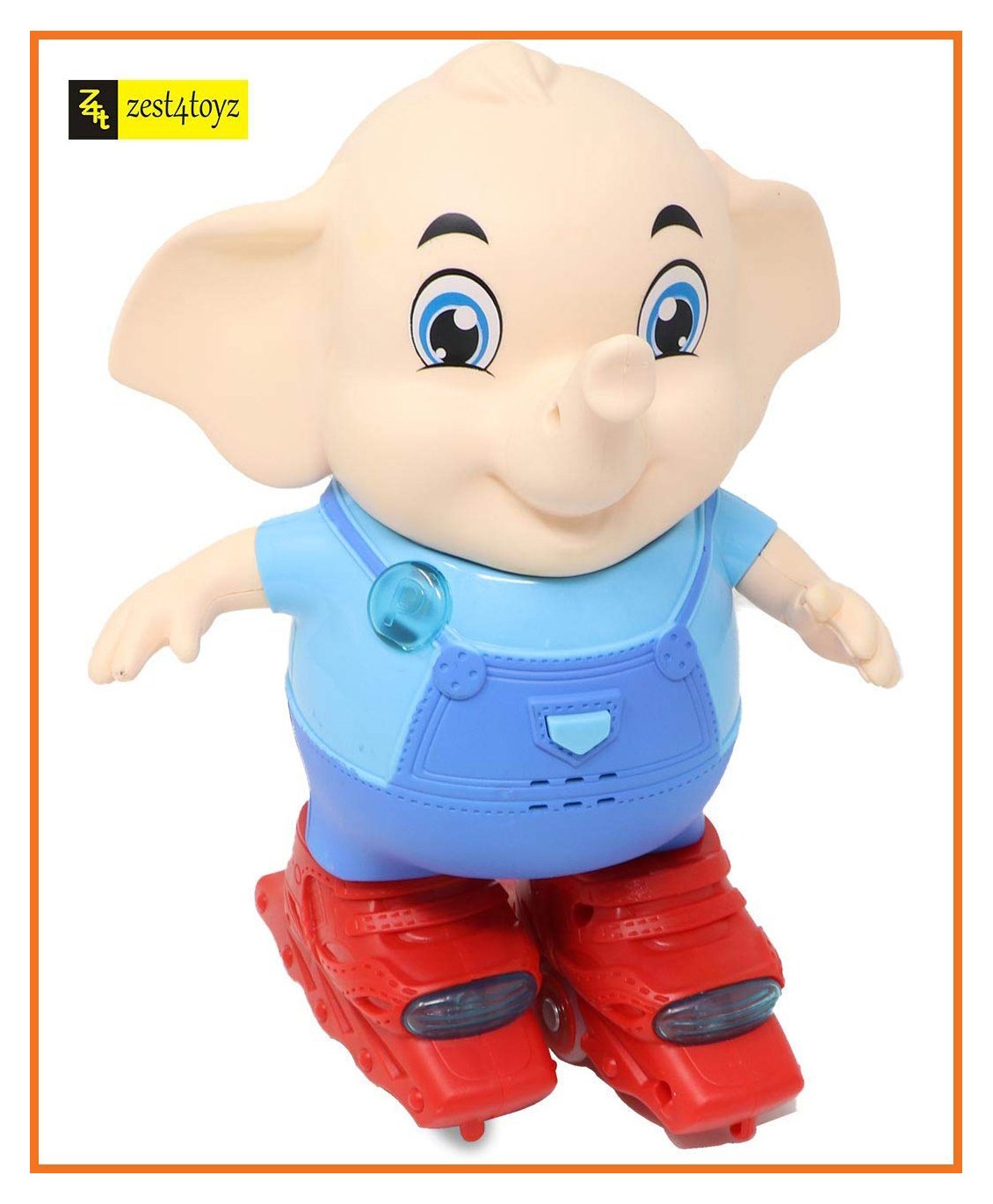 Zest 4 Toyz Musical Elephant Toy With Bump and Go Action - Blue-image-32