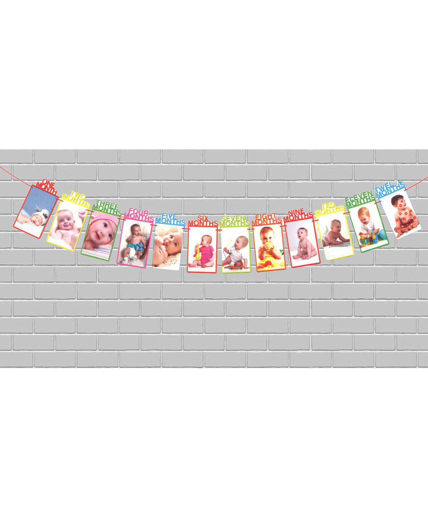 Funcart Baby 1st Birthday Photo Banner - Multicolor-picture-30