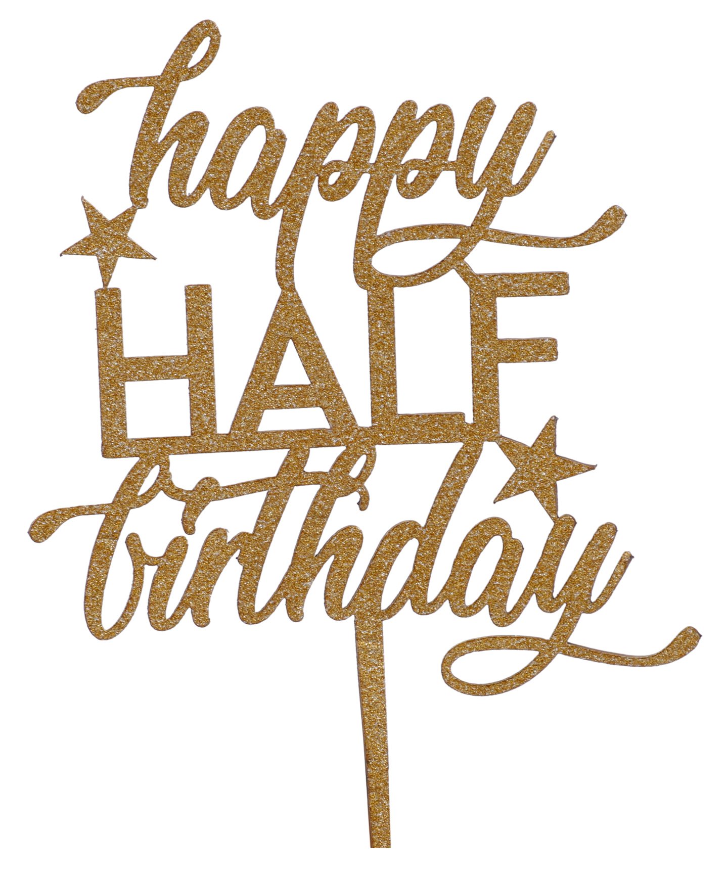 Funcart Half Birthday Cake Topper Golden Online In India Buy At Best Price From Firstcry Com