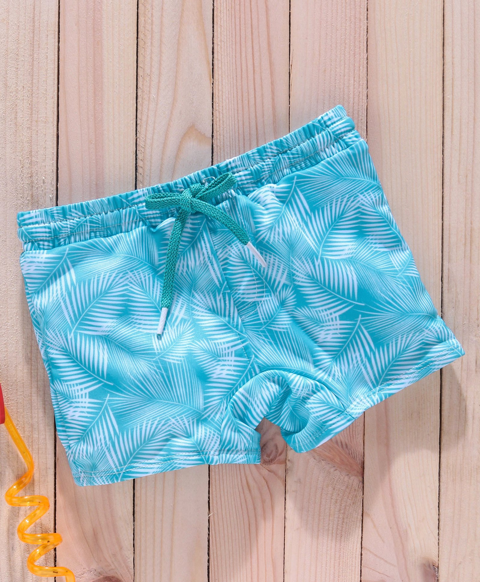 Babyhug Swimming Trunks Swan Print - Blue-picture-17