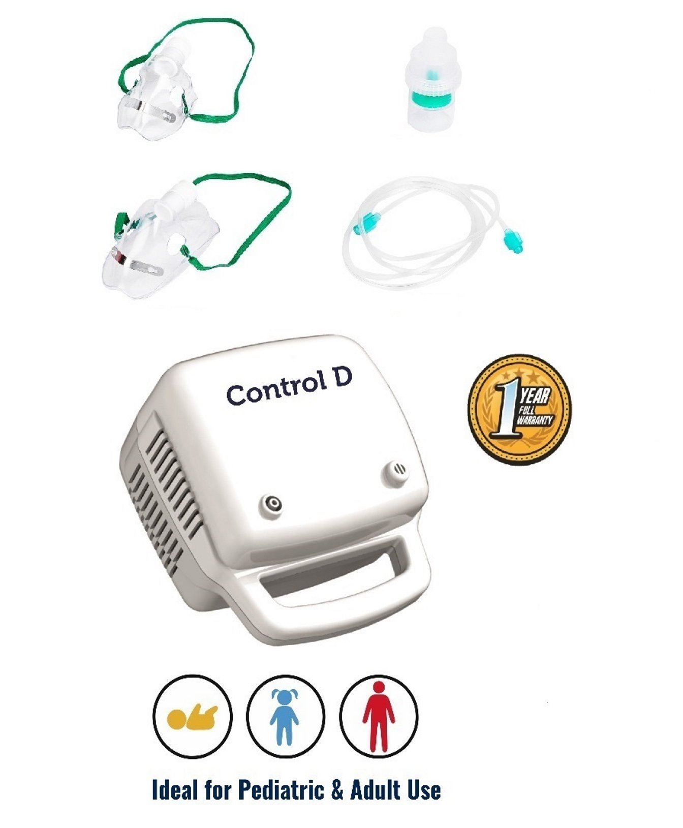 Control D Nebulizer With Child & Adult Mask - White-picture-14