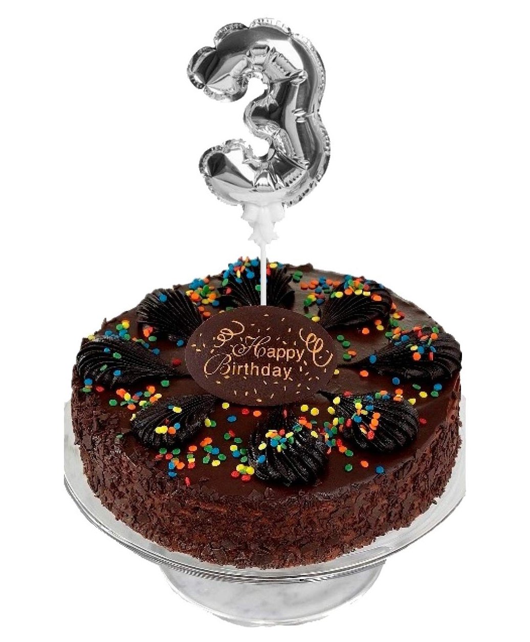 Amfin Number Foil Balloon Cake Topper - Silver-picture-4