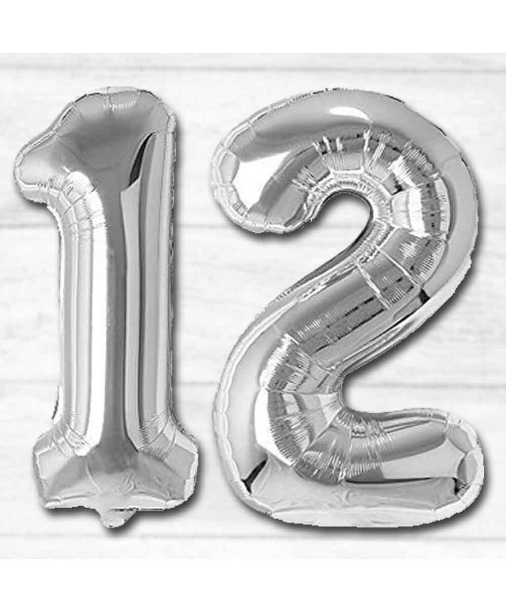 Shopperskart 12 Number Foil Balloon - Silver-image-39