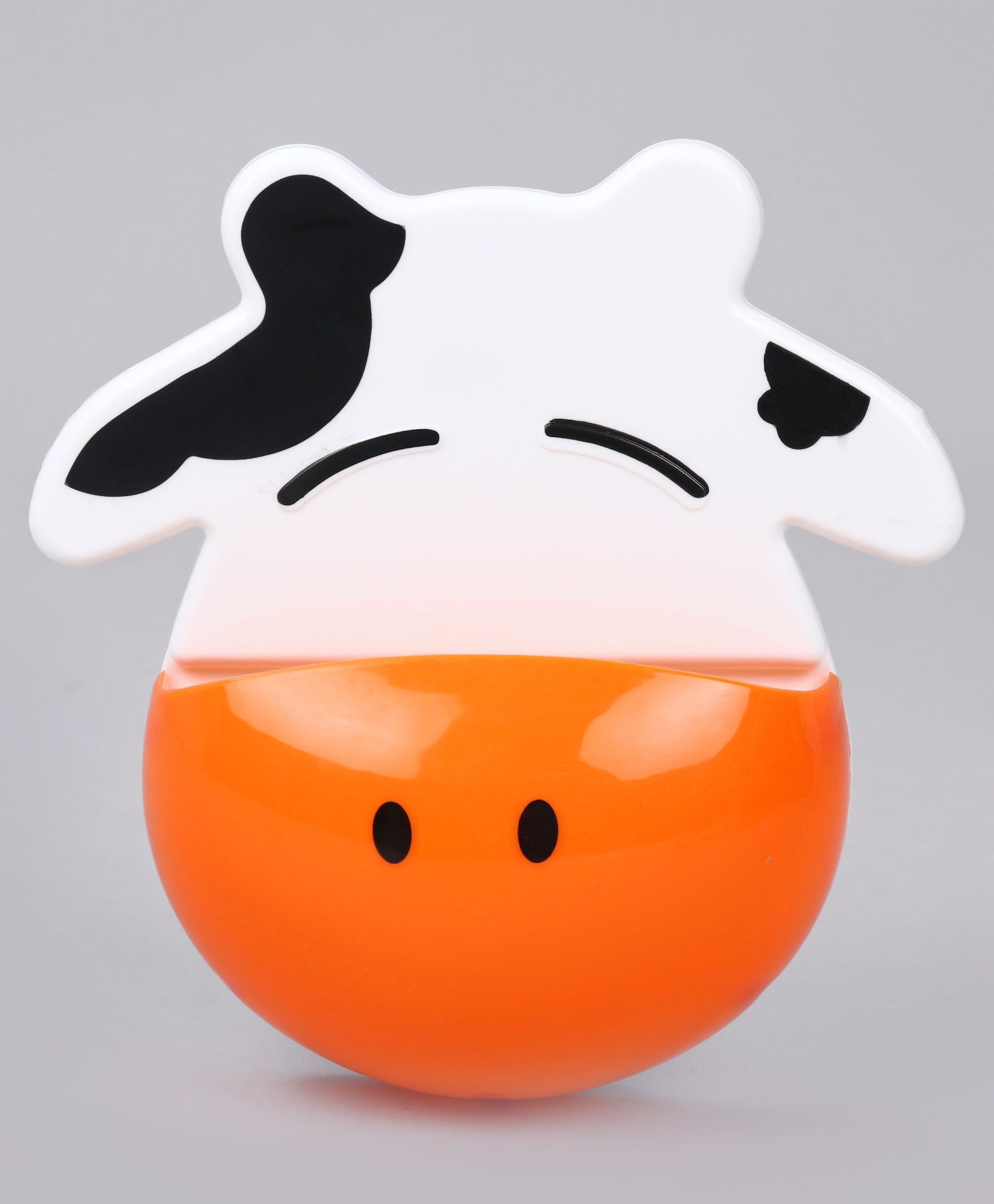 fab n funky Cow Shape Toothbrush Holder - Orange White-picture-23