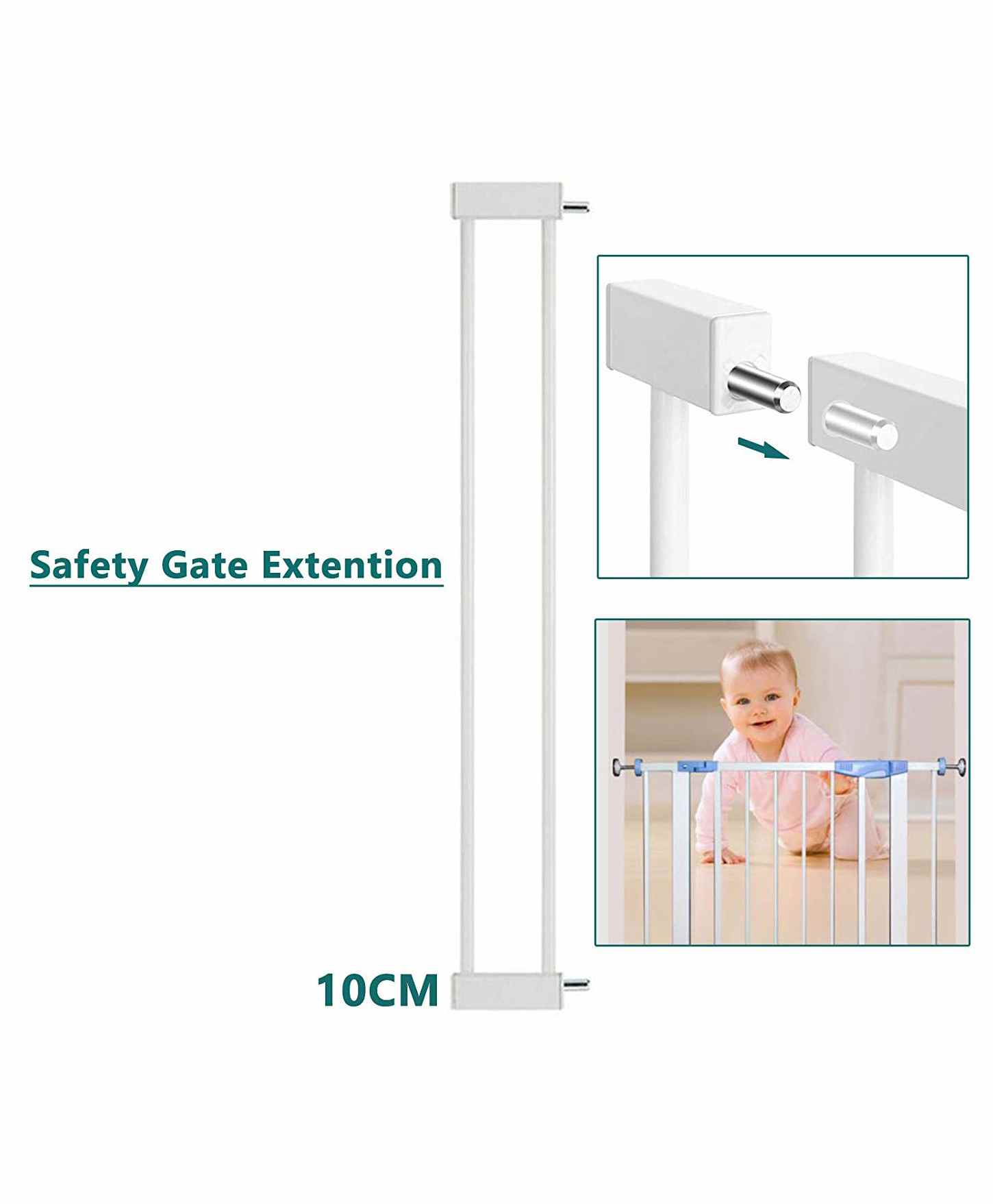 Safe-O-kid 10cm Safety Gate Extension - White-picture-13