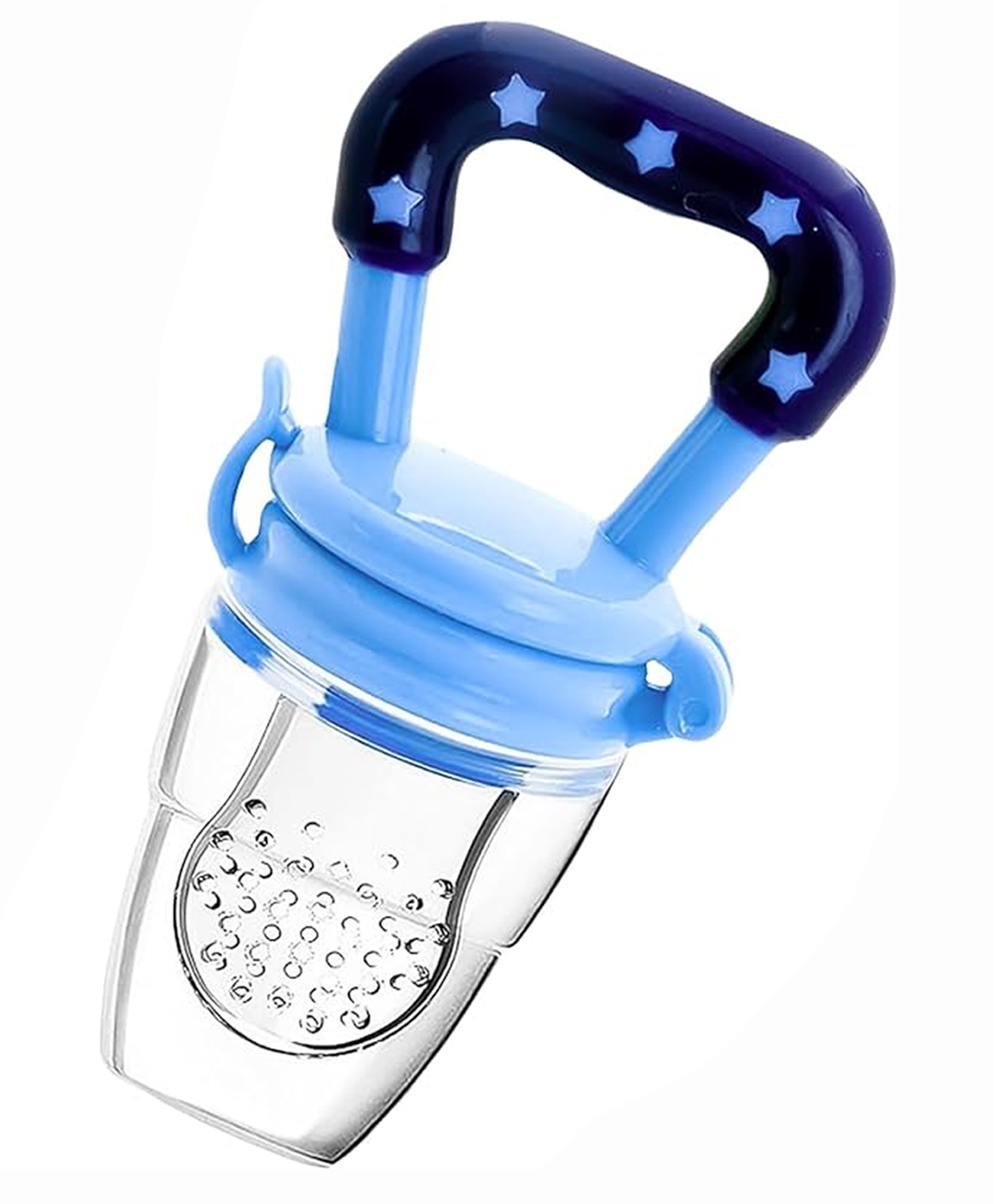 Safe-O-Kid Large Size Silicone Fruit and Food Nibbler Pack of 2  - Blue-image-45