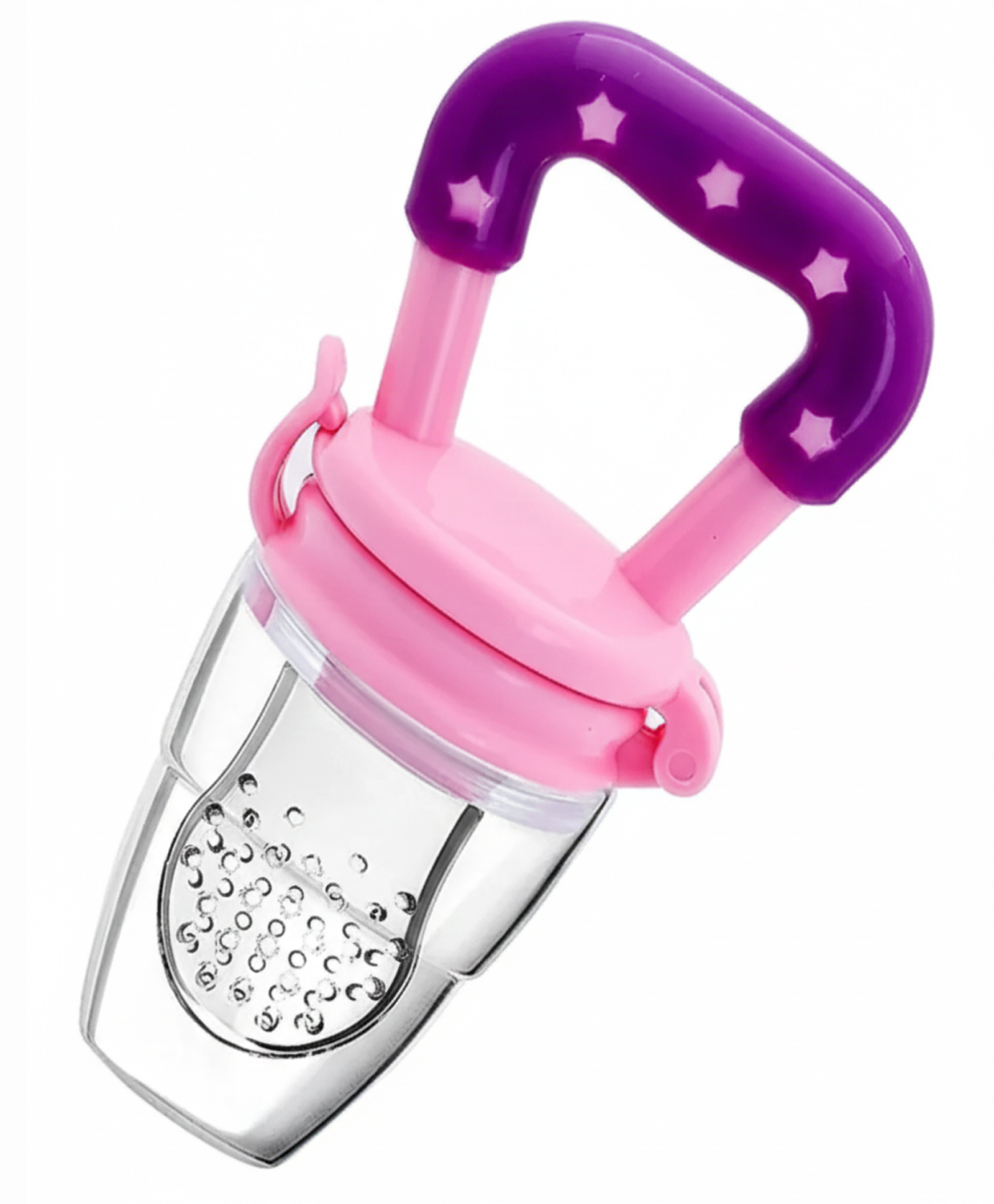 Safe-O-Kid Large Size Silicone Fruit and Food Nibbler  Pack of 2 - Pink-picture-1