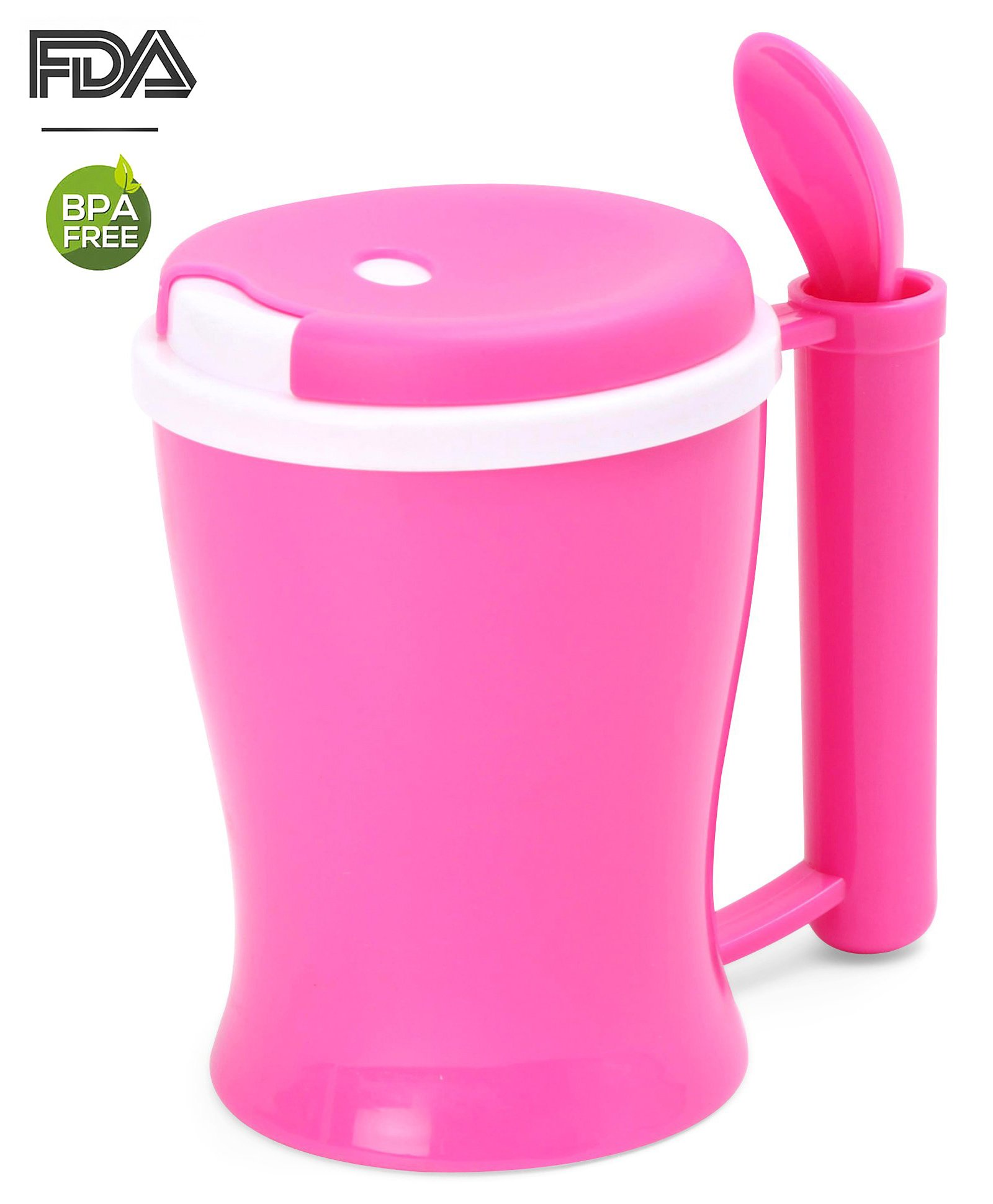 Baby Polypropylene Cup with Spoon & Holder Pink - 350 ml-image-34