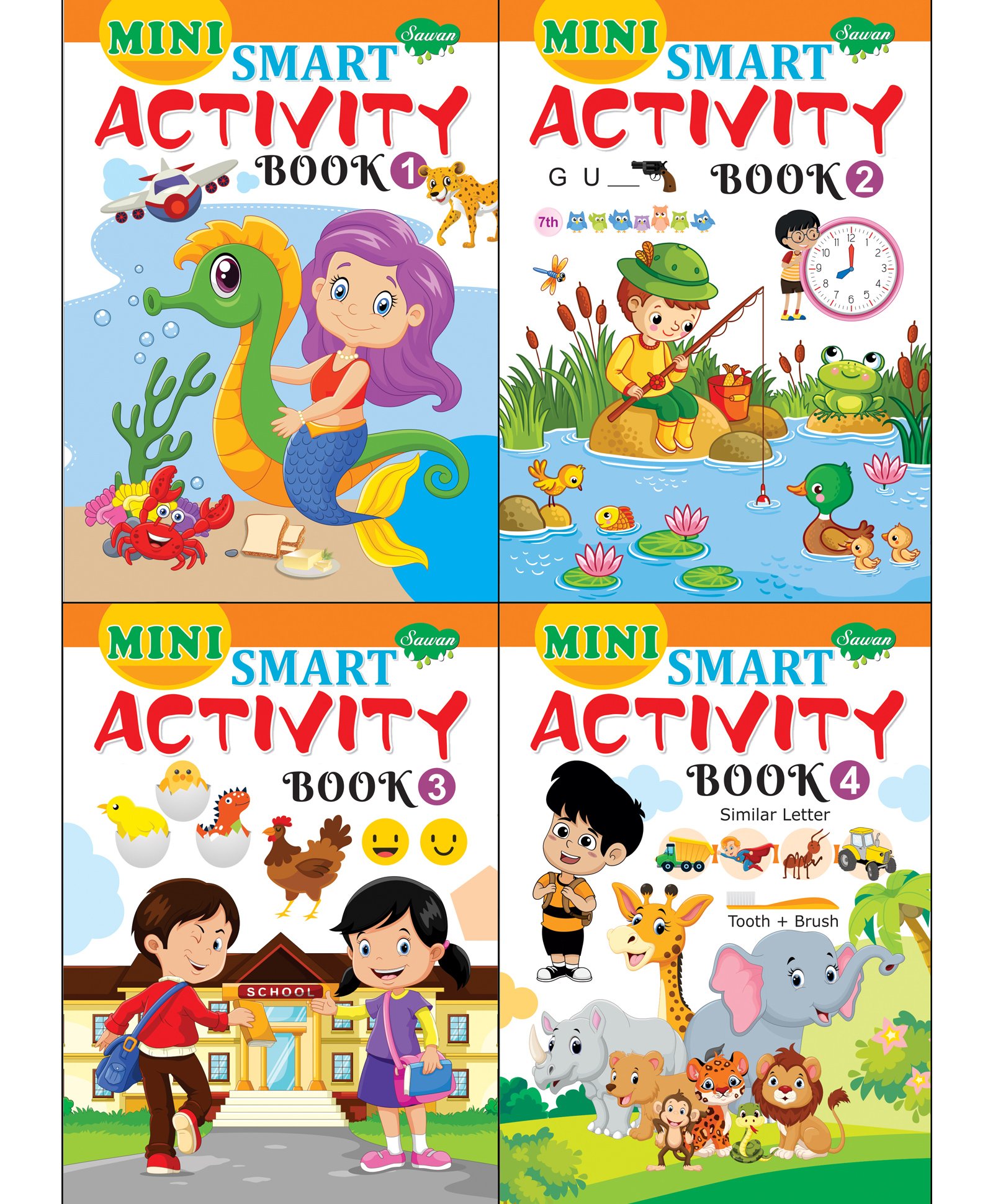 Sawan Mini Smart Activity Book Pack of 4 - English-picture-17