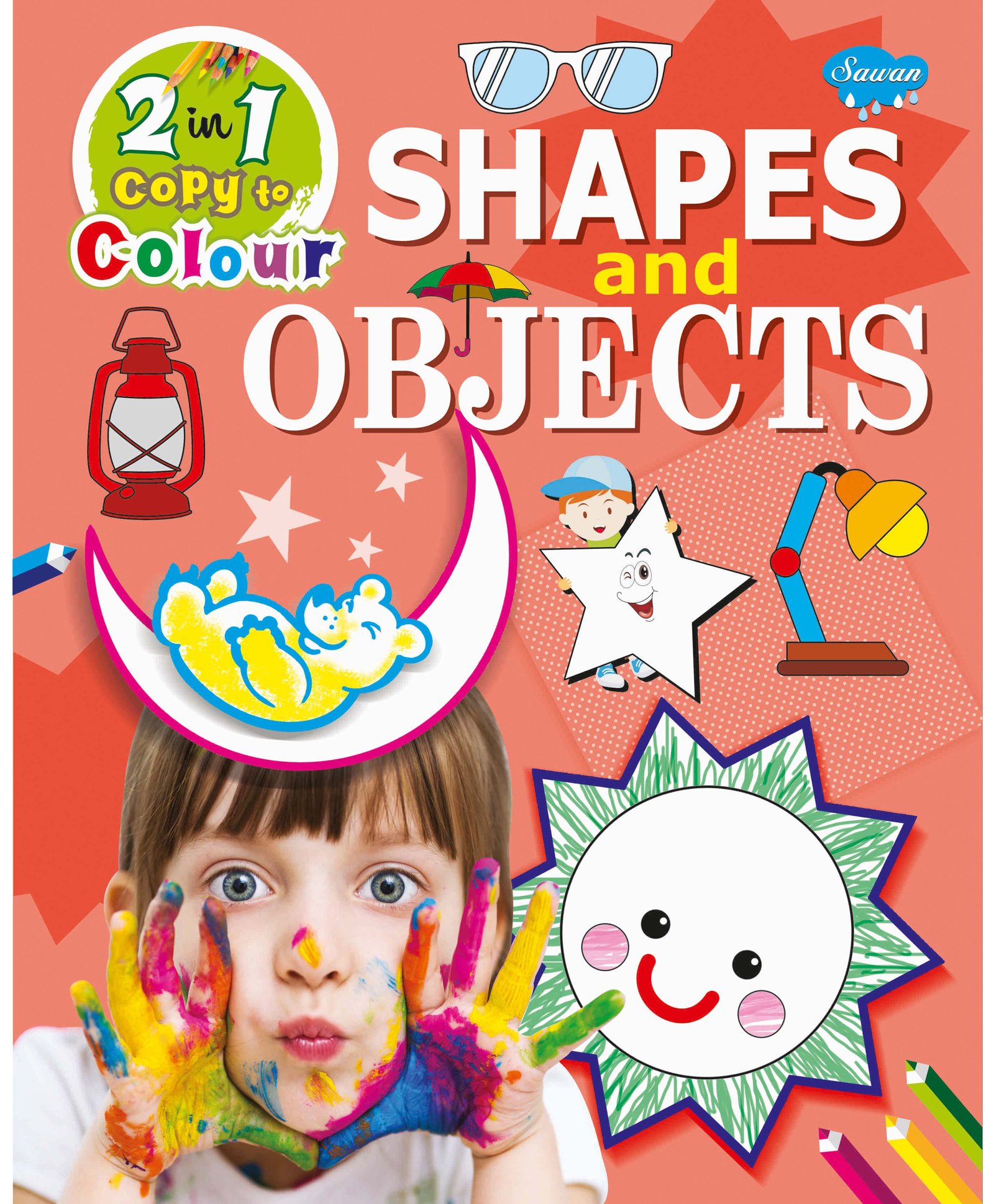Sawan 2 in 1 Shapes and Objects Copy to Colour Book - English-image-24