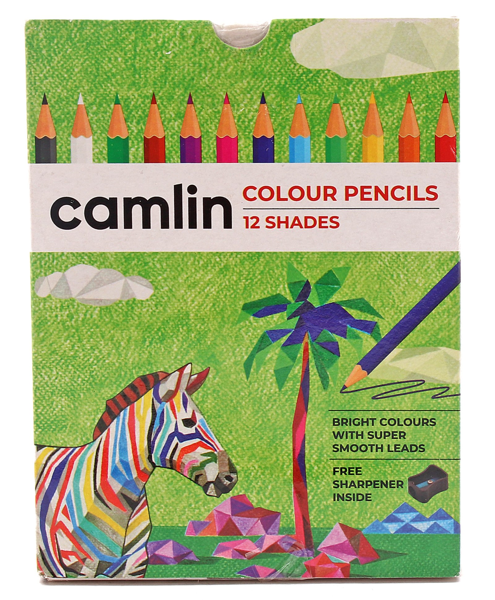 Buy Camlin Premium Triangular Colour Pencils Assorted pack of 24 shades  with Sharpener, Full size Online in India