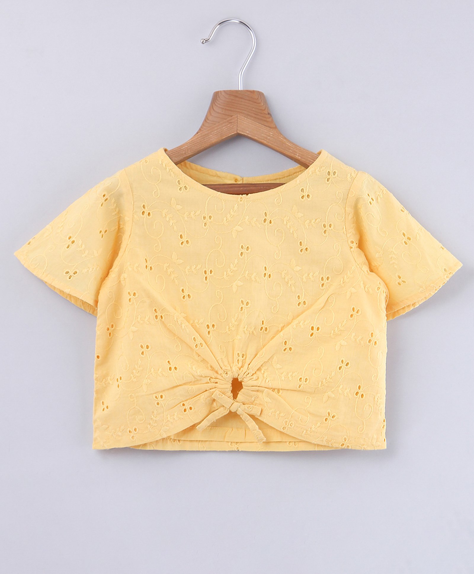 yellow knot top