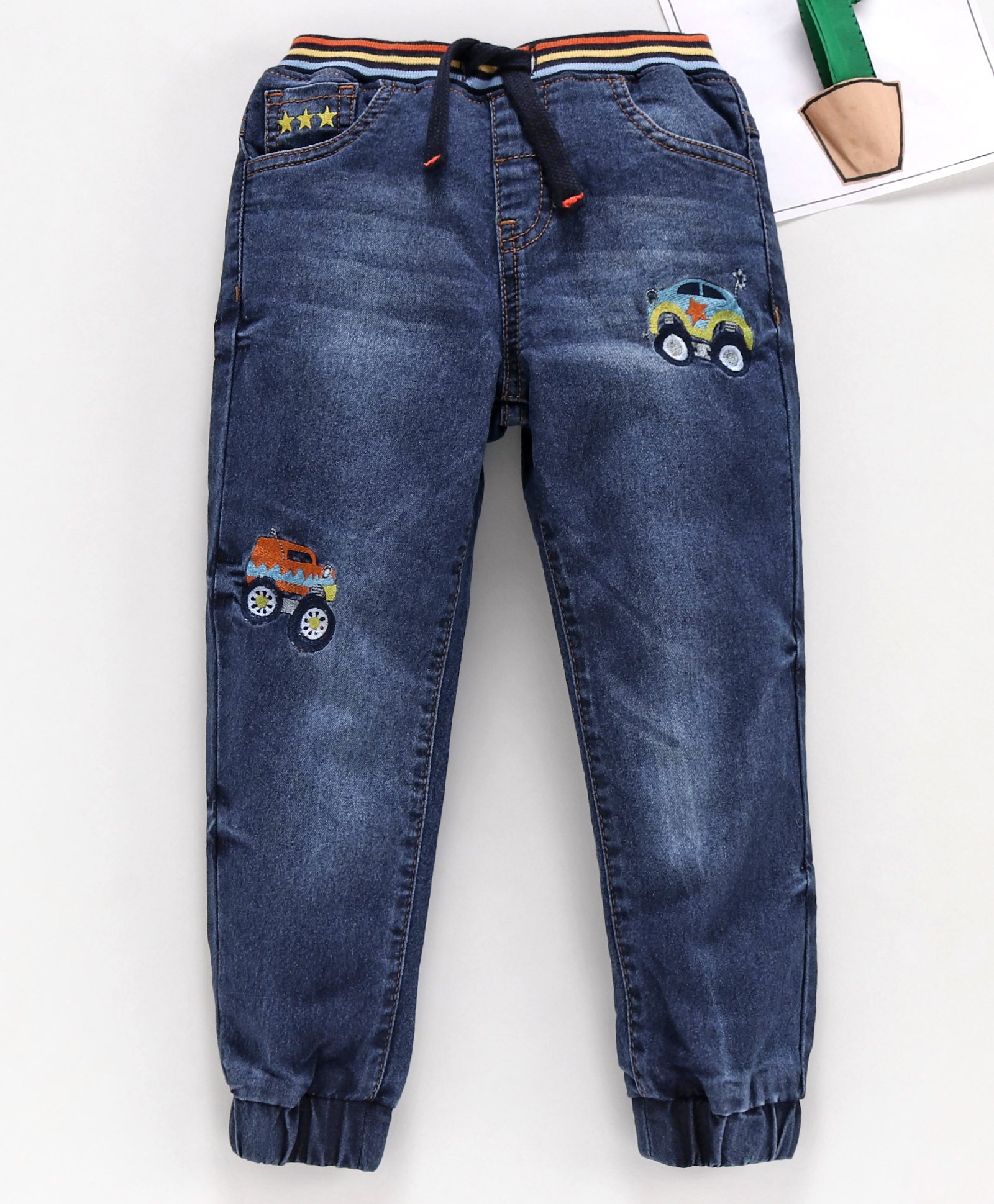 blue denim jogger jeans