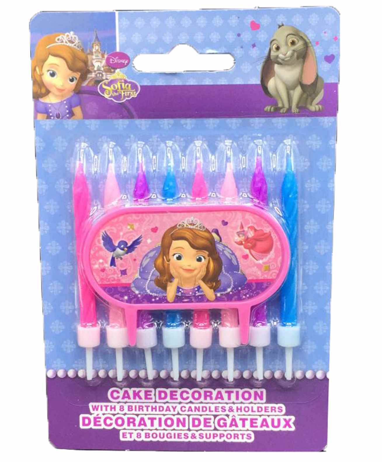 Funcart Sofia the First Candles & Holders Pink Blue - 9 Pieces-picture-16