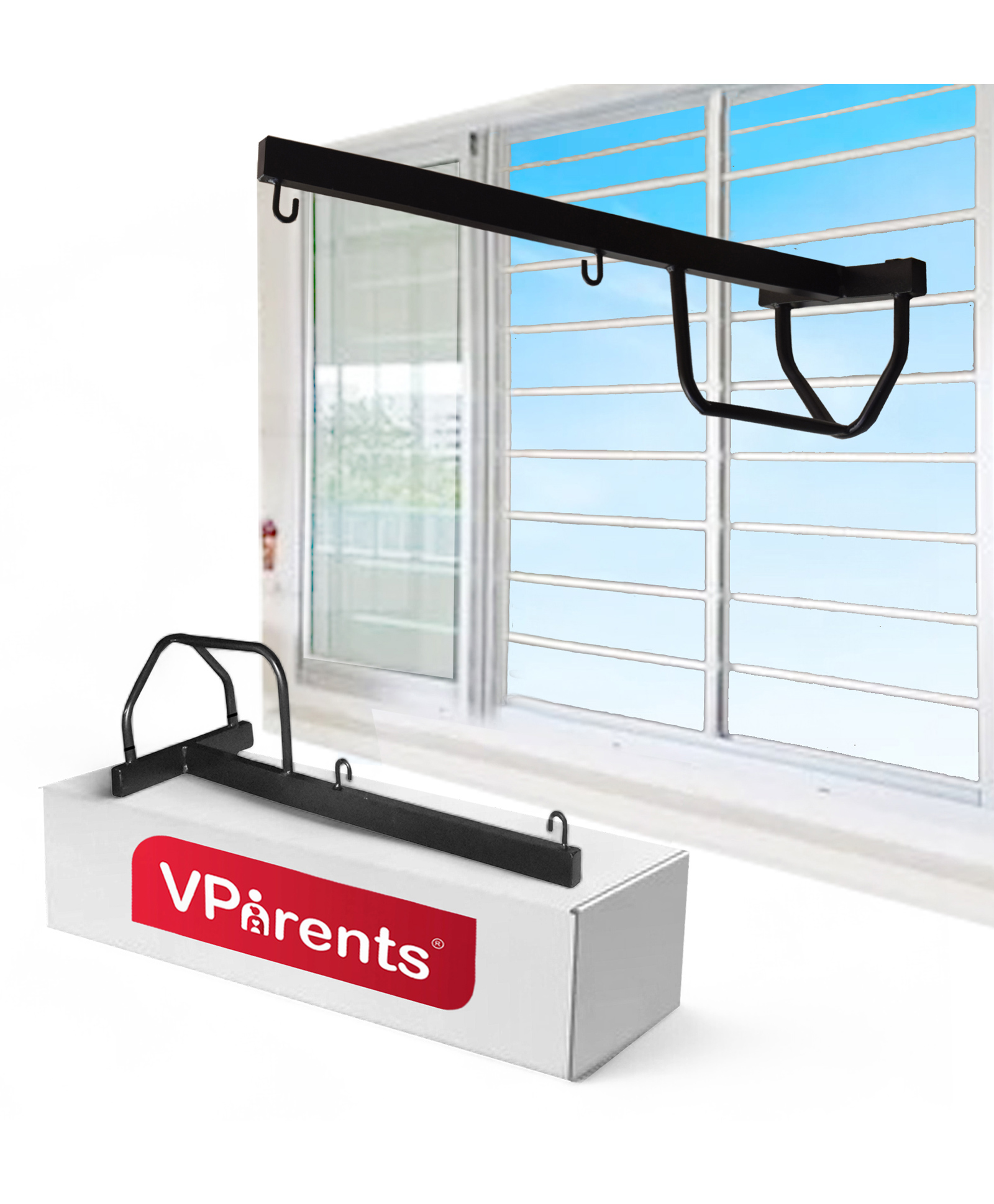 VParents Window Baby Cradle Cot Metal Hanger - Black-picture-12