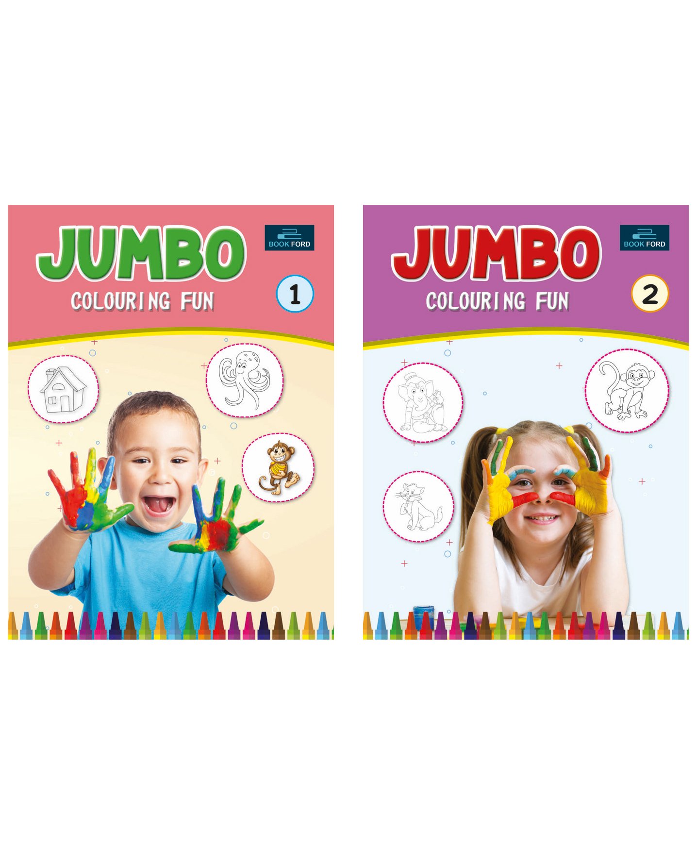 bookford publications Book Ford Publication Jumbo Colouring Book Pack of 2 - English-picture-11