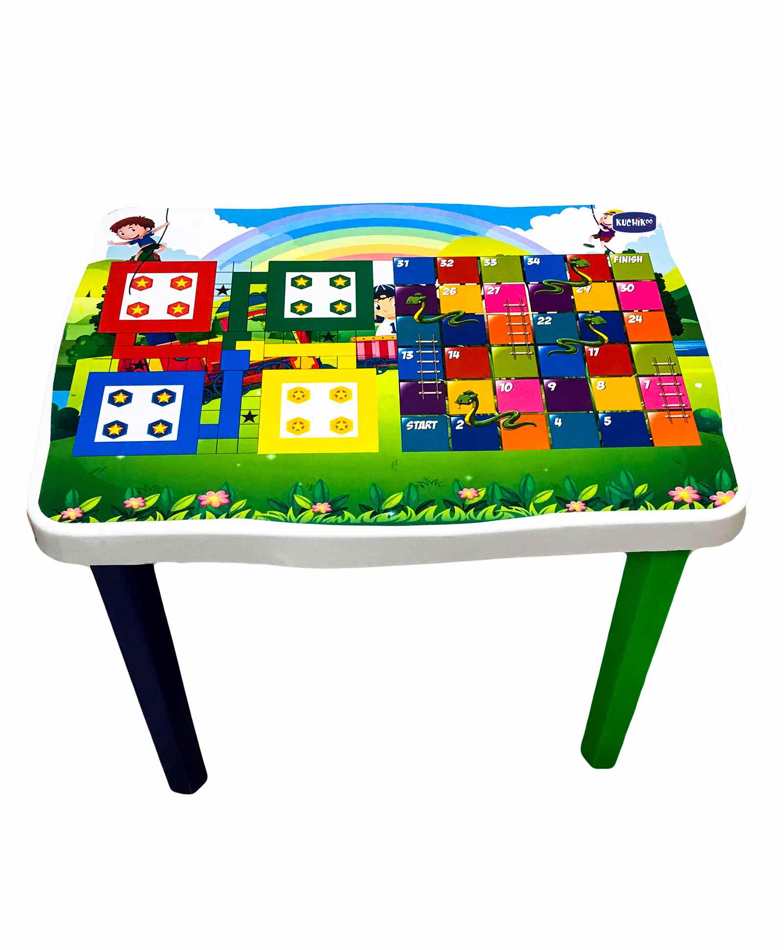 kuchicoo Kuchikoo Multi Utility Table with Ludo & Snakes and Ladder - Multicolor-picture-27