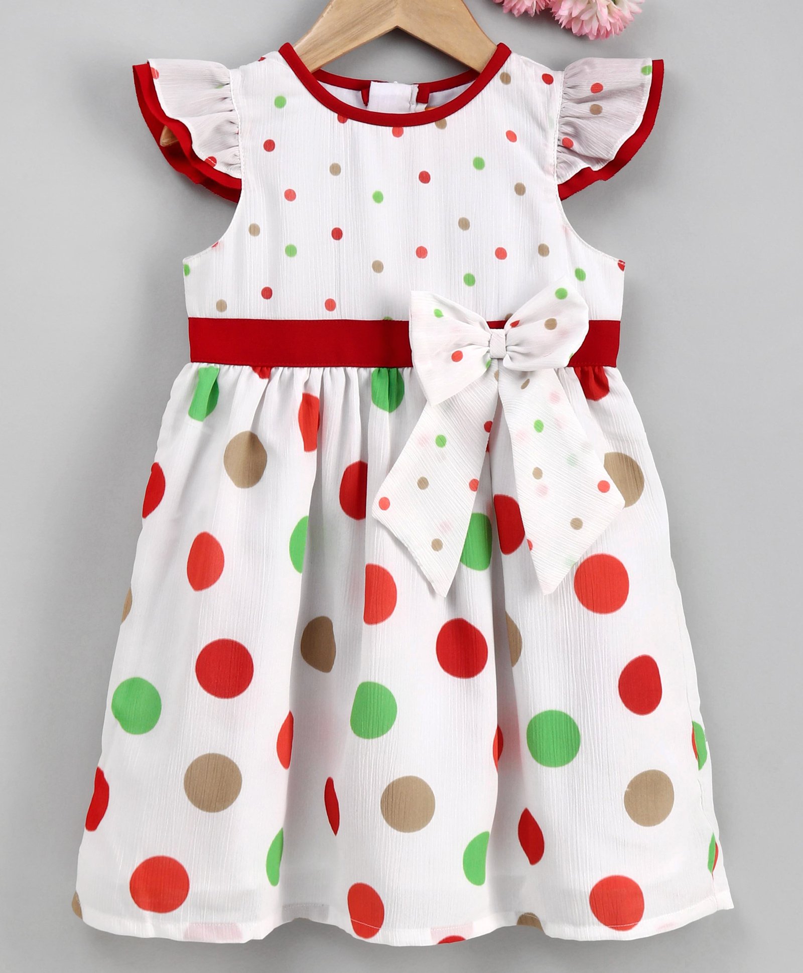 colourful polka dot dress