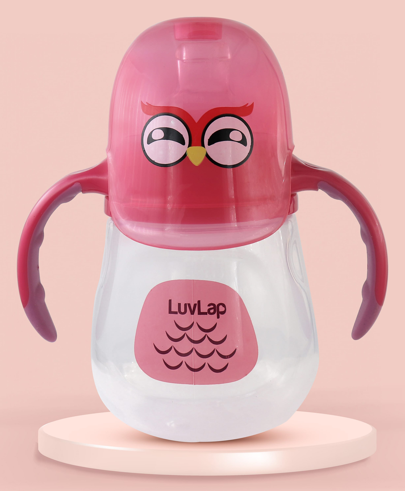 LuvLap Clever Frog  Spout Sipper Pink - 210 ml-image-43