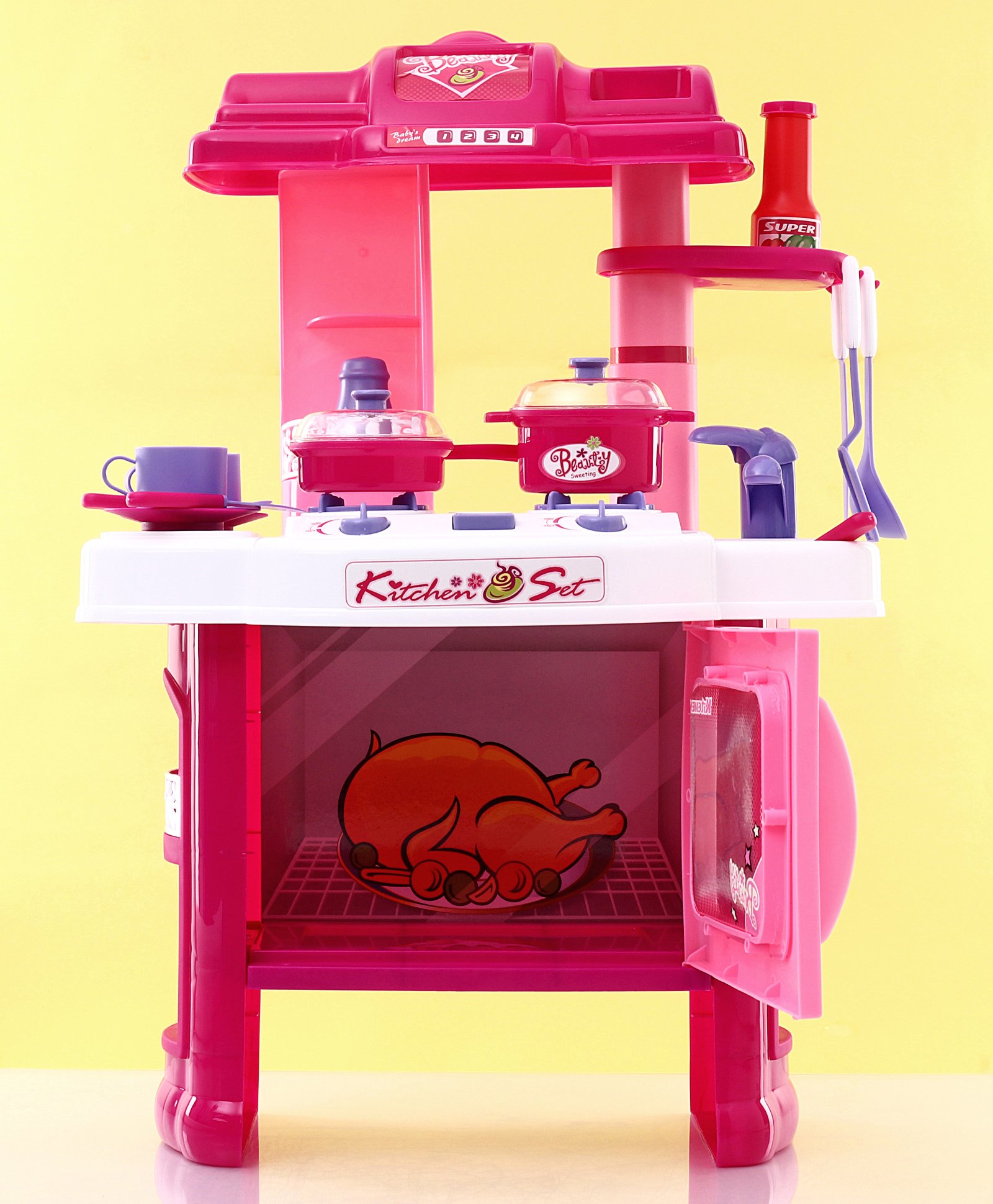 kitchen play set with light and sound